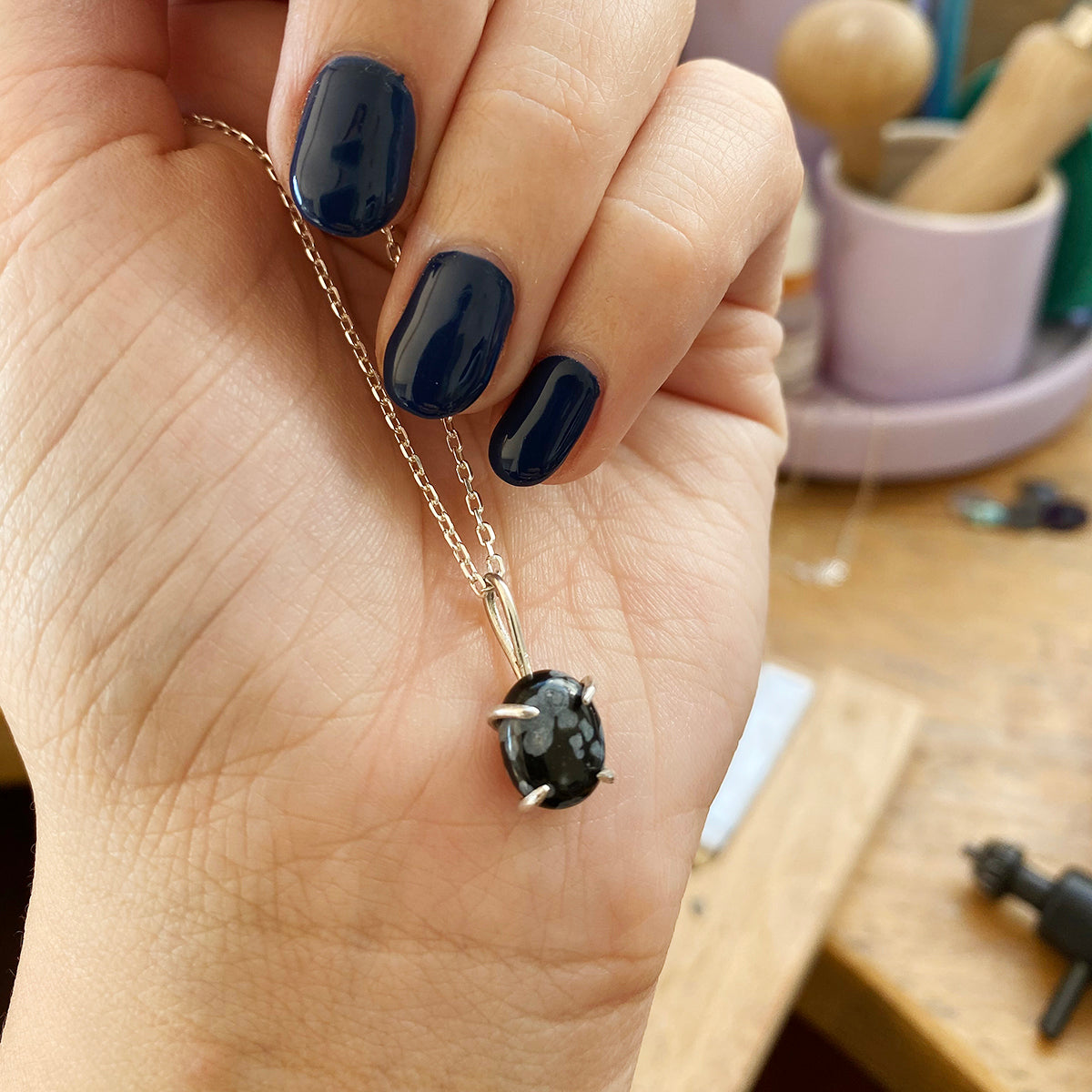 Snowflake Obsidian Cabochons