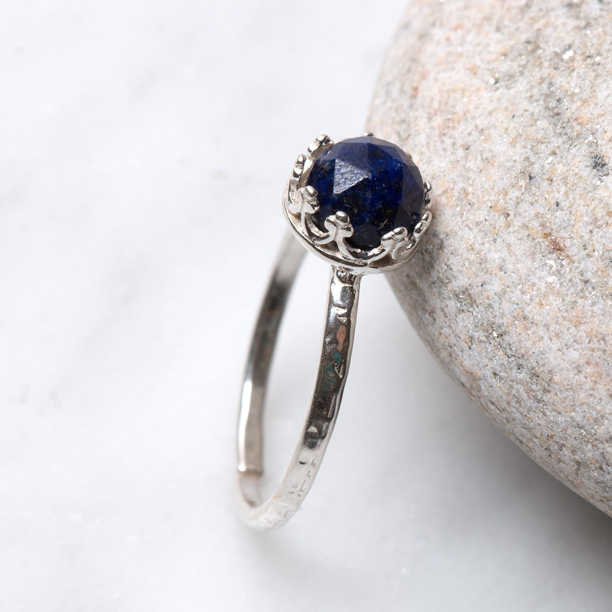 Sterling Silver Adjustable Gallery Wire Ring For 6mm Round Cabochon