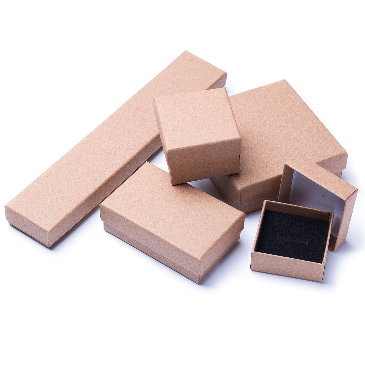 Natural Recyclable Brown Kraft Jewellery Boxes