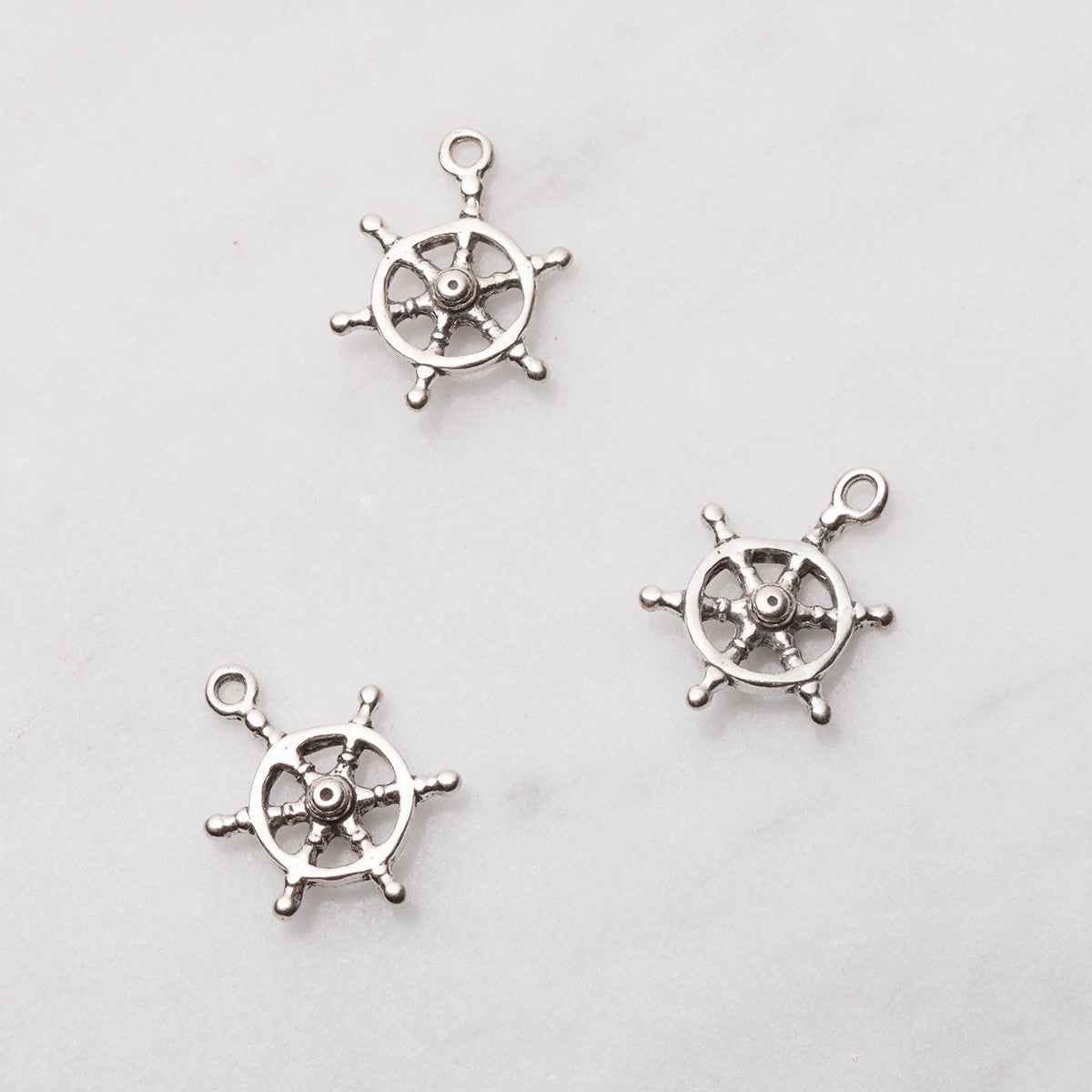 Sterling Silver Nautical Ships Wheel Charm