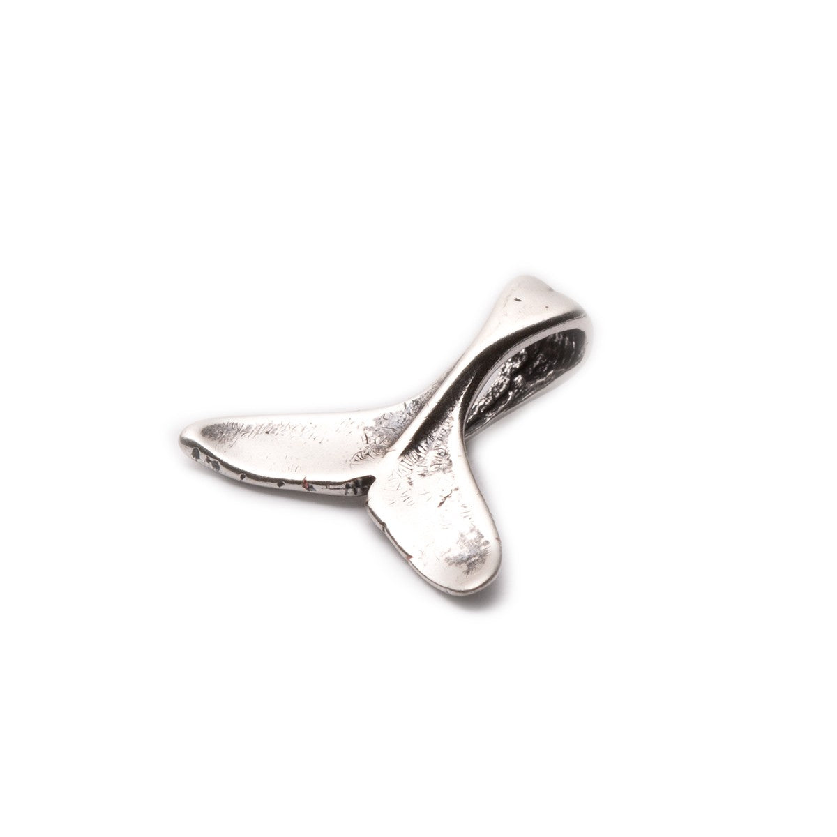 Sterling Silver Whale Tail Charm With Bail