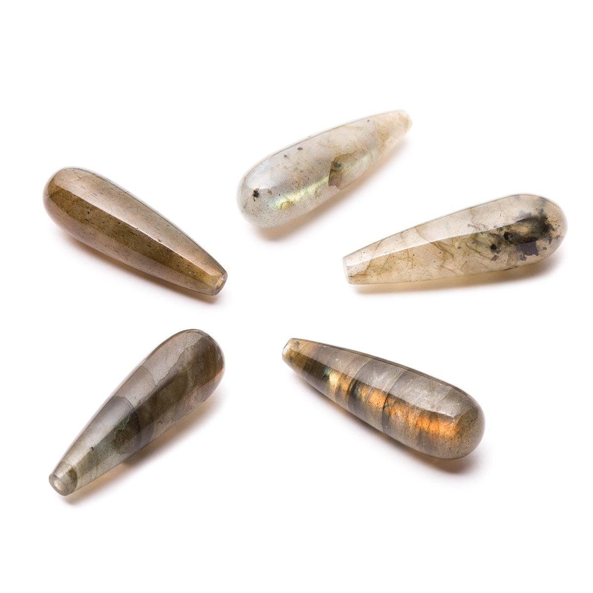 Labradorite Top Drilled Teardrop Gemstone Beads Approx 22x7mm