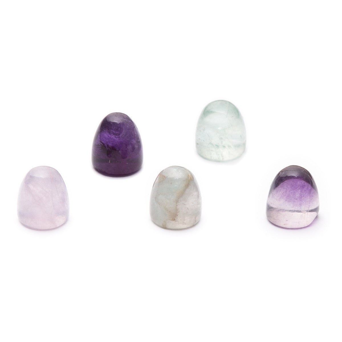 Fluorite Bullet Shaped Cabochons Approx 5mm
