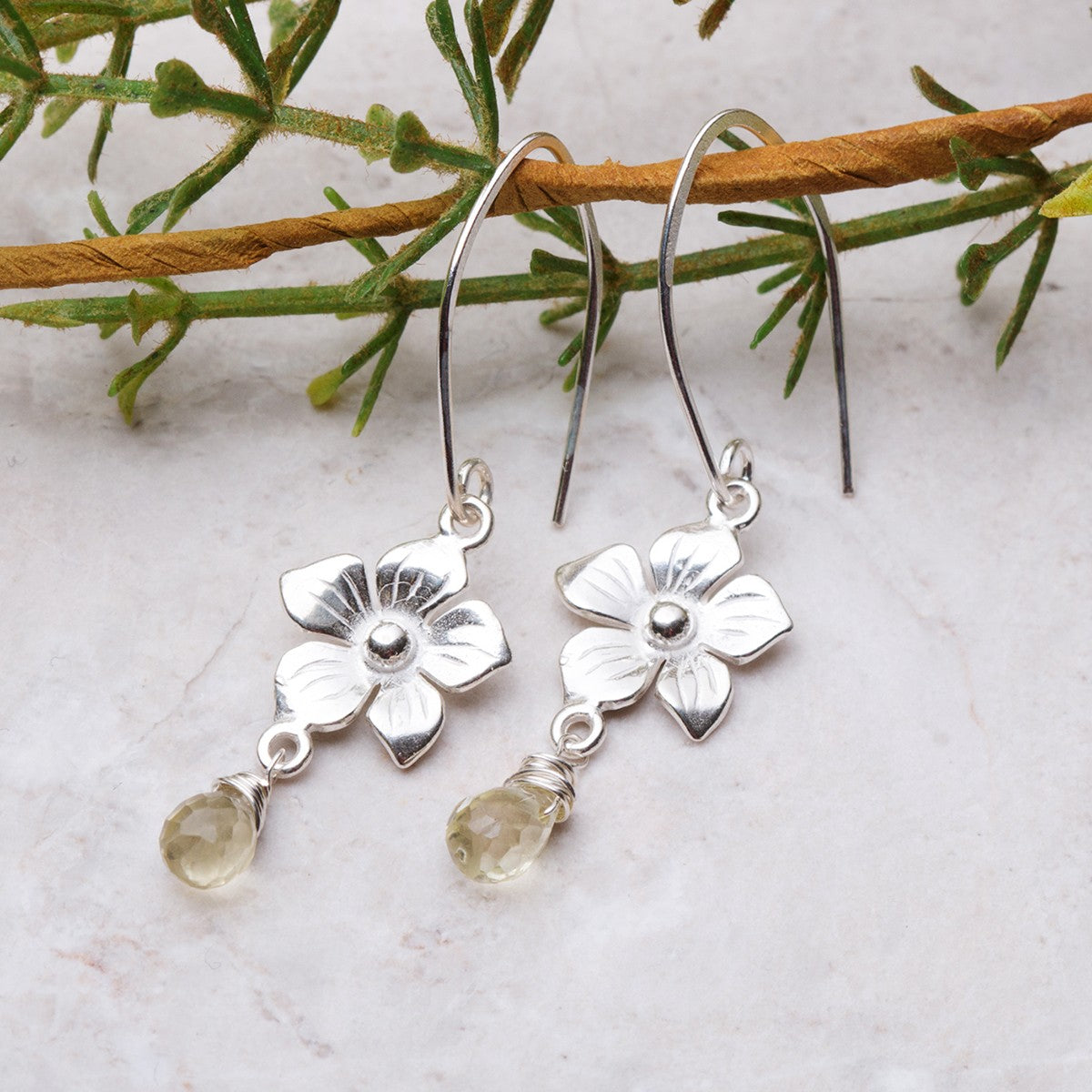 Sterling Silver Flower Connector Link