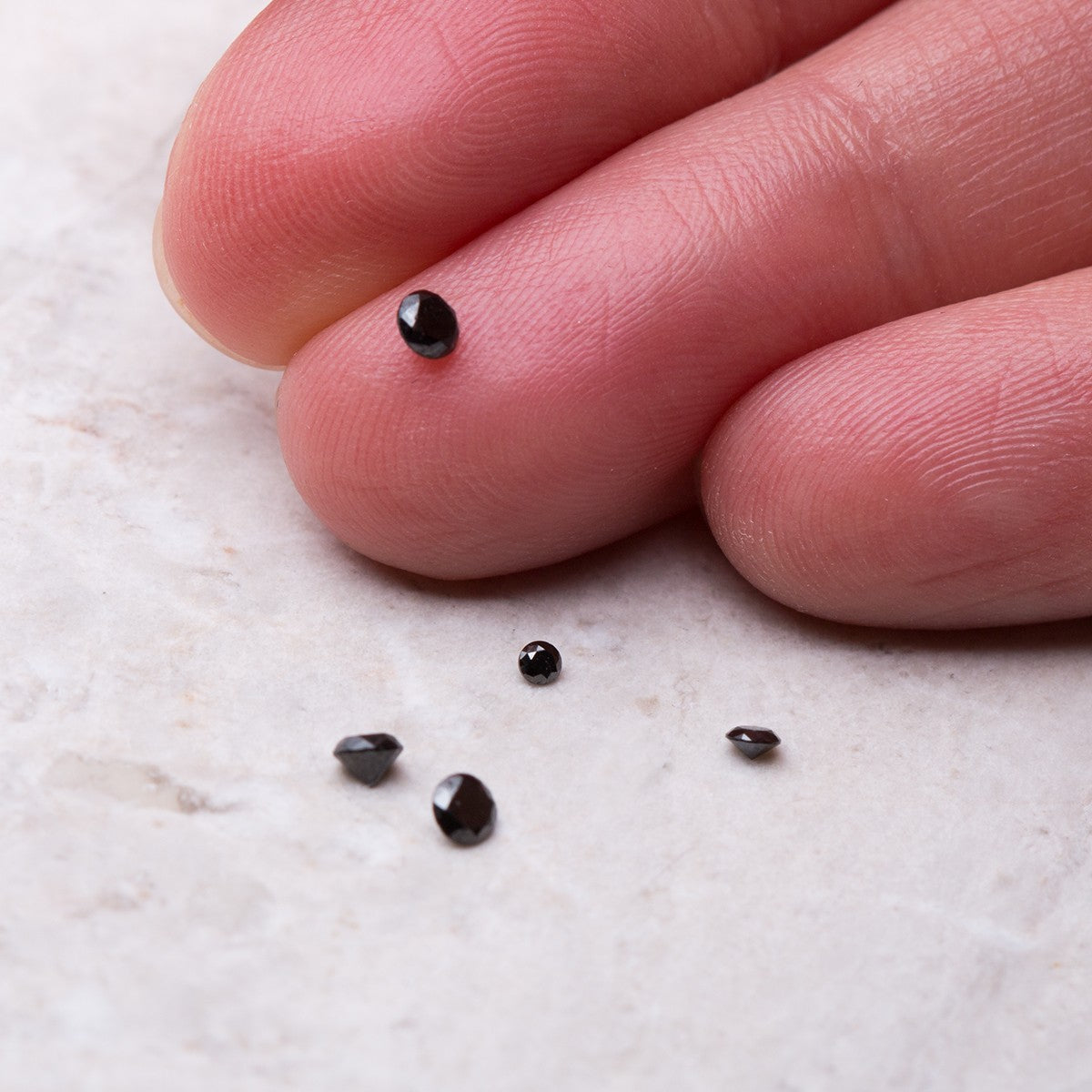 Black Diamond Faceted Stones