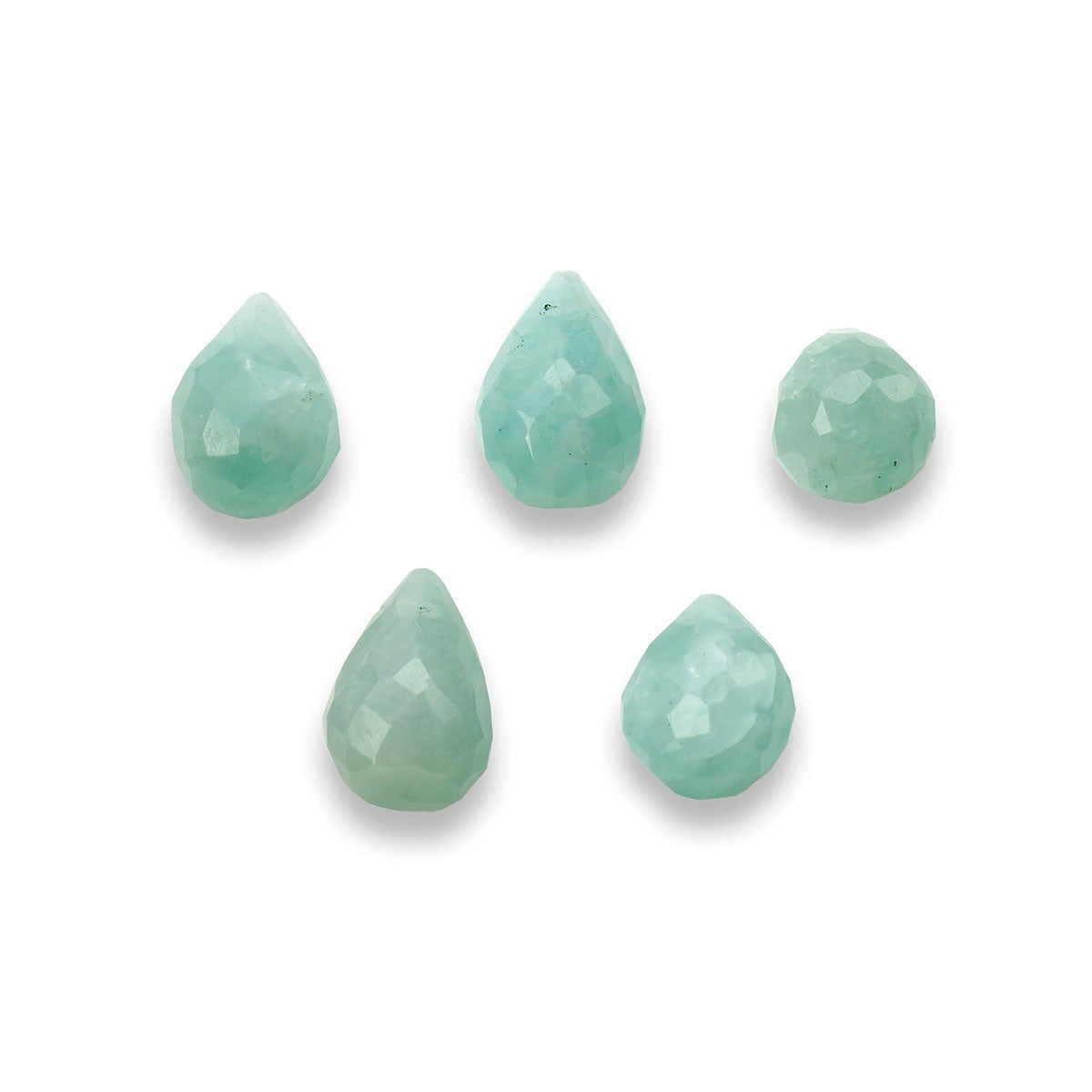 Amazonite Faceted Teardrop Briolette Beads Approx 7x5mm pk10 Beads