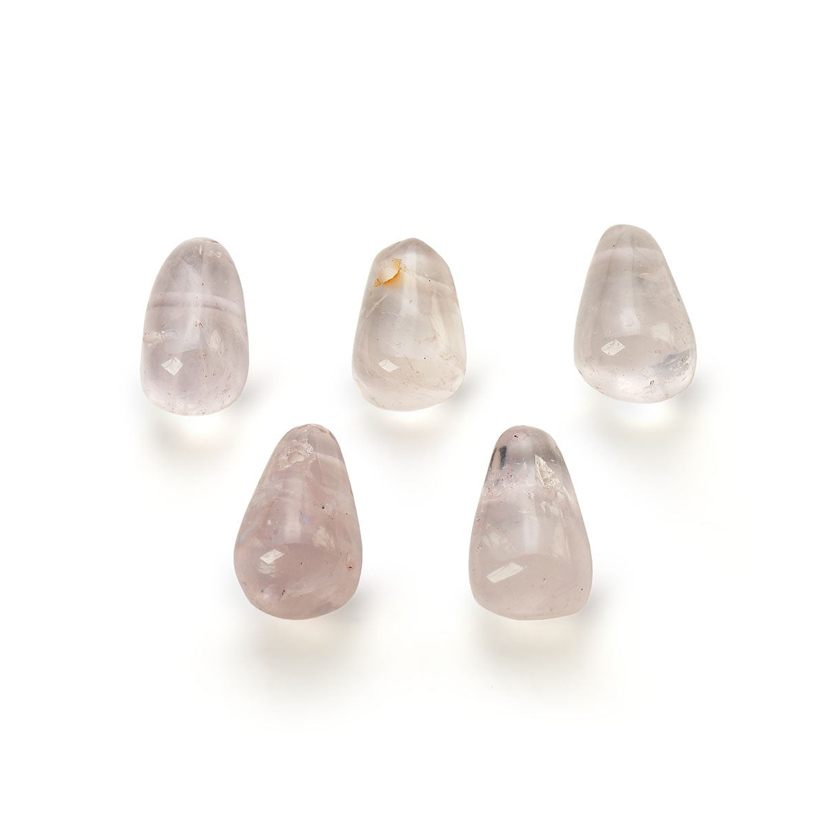 Rose Quartz Smooth Teardrop Briolette Beads Approx 6mm pk10 Beads