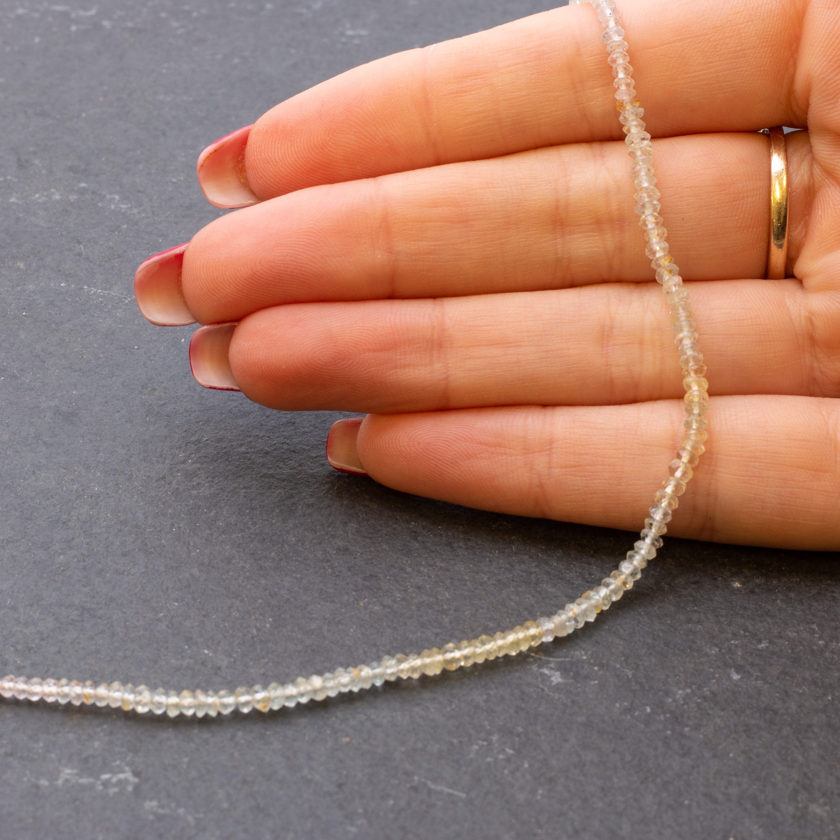 Multicoloured Aquamarine Faceted Rondelle Beads Approx 3x1.5mm