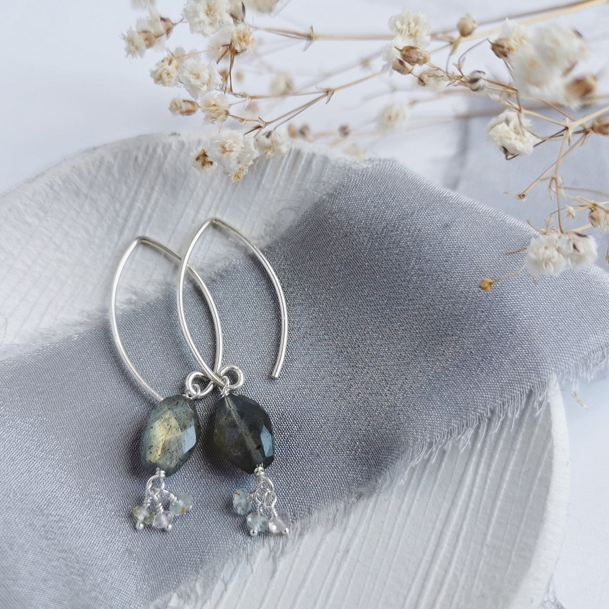 Labradorite Faceted Oval Beads Approx 8mm