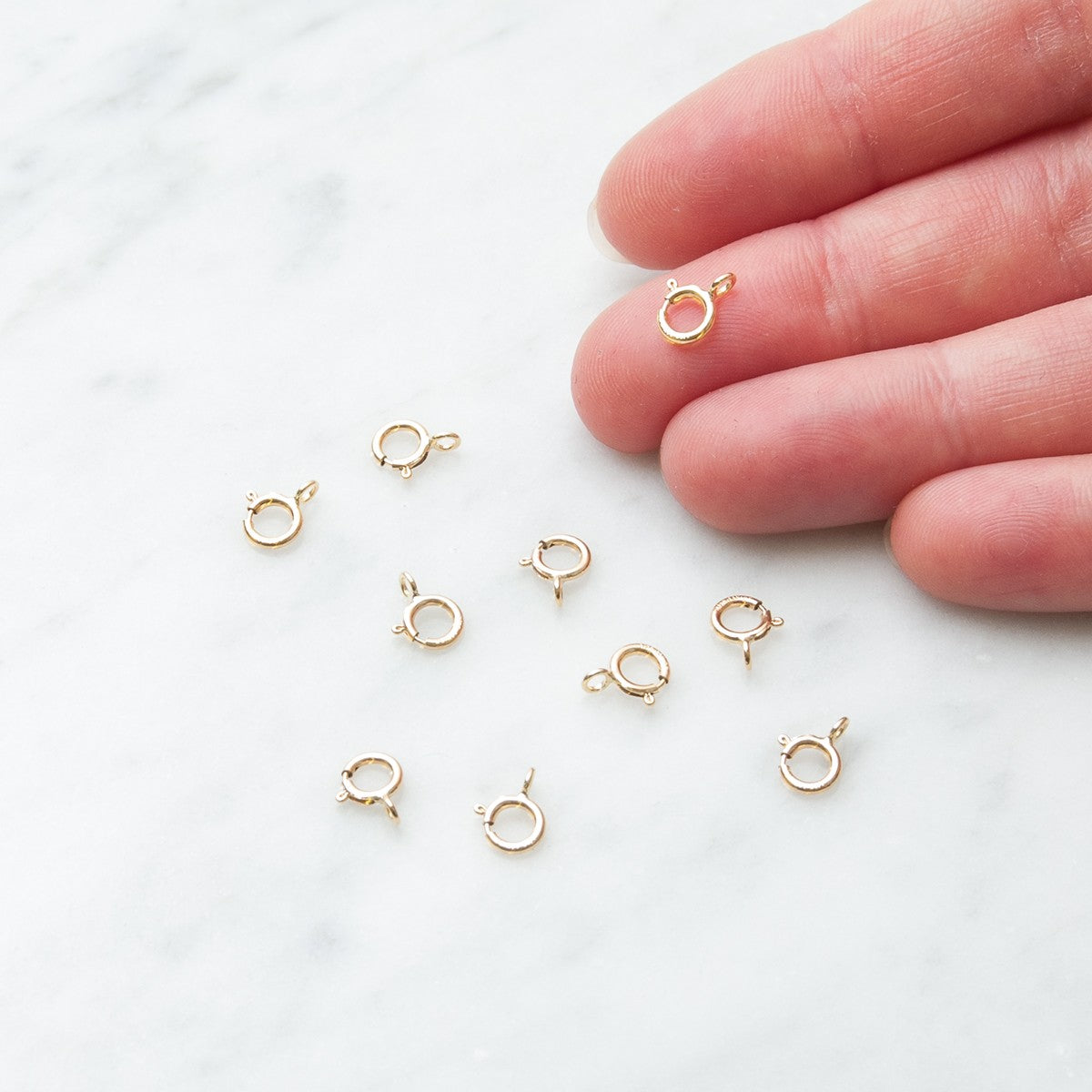 Gold Filled 5mm Bolt Ring With Closed Ring