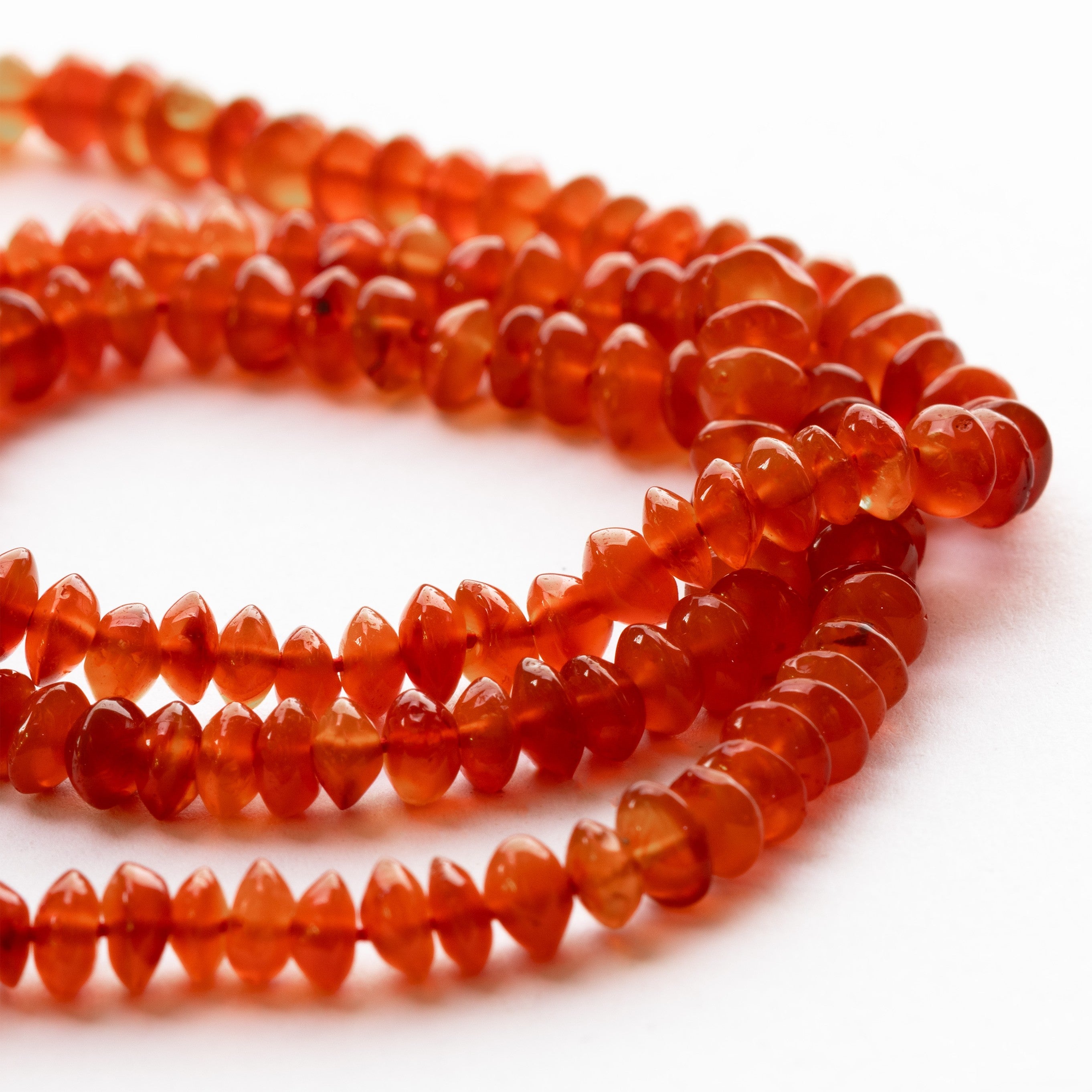 Carnelian Rondelle Beads Approx 4mm