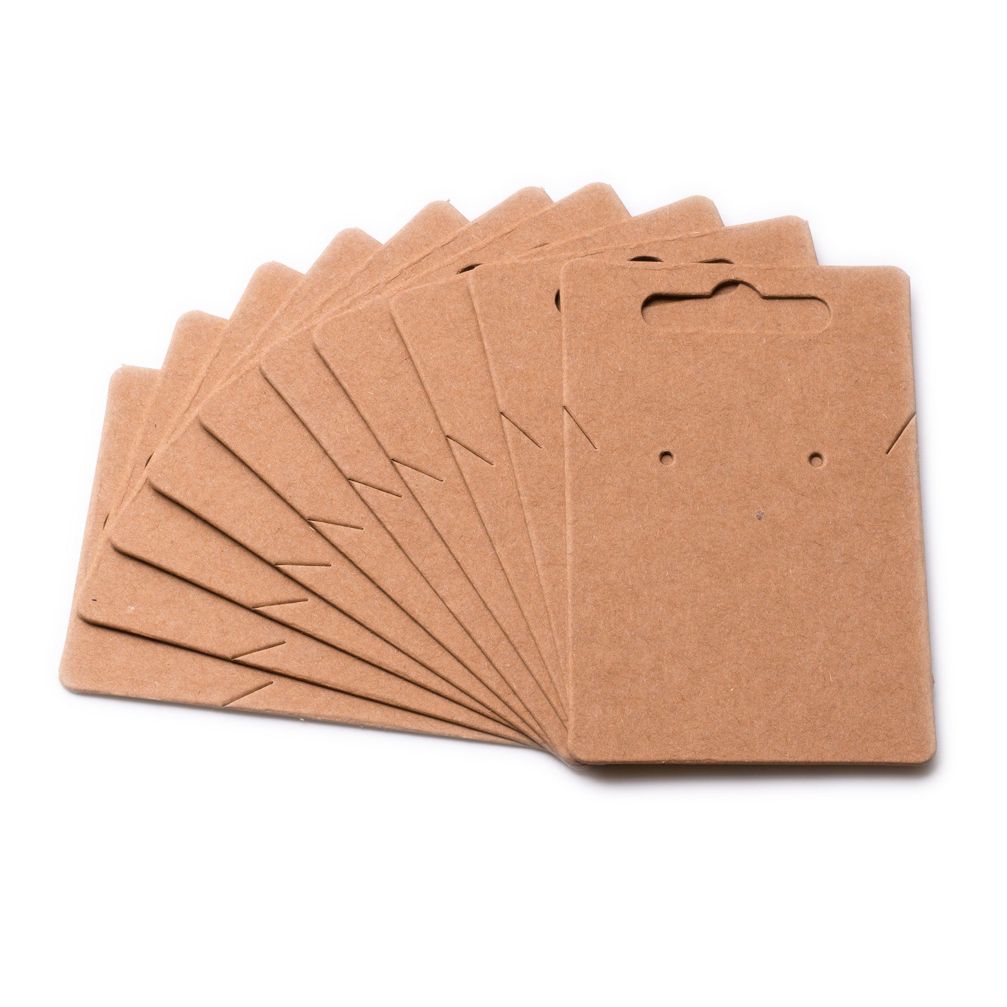 Natural Brown Kraft Jewellery Display Cards pk10