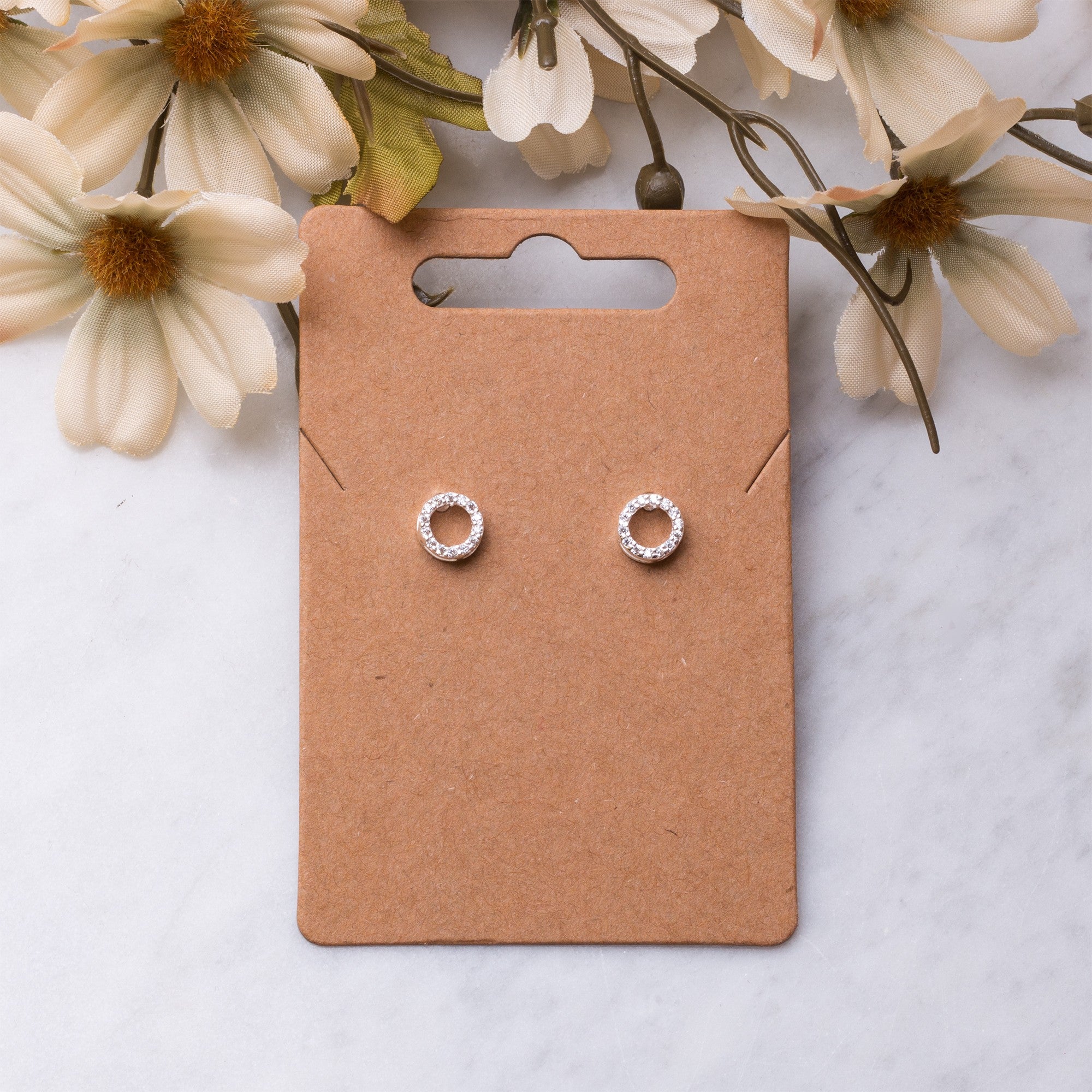 Natural Brown Kraft Jewellery Display Cards pk10