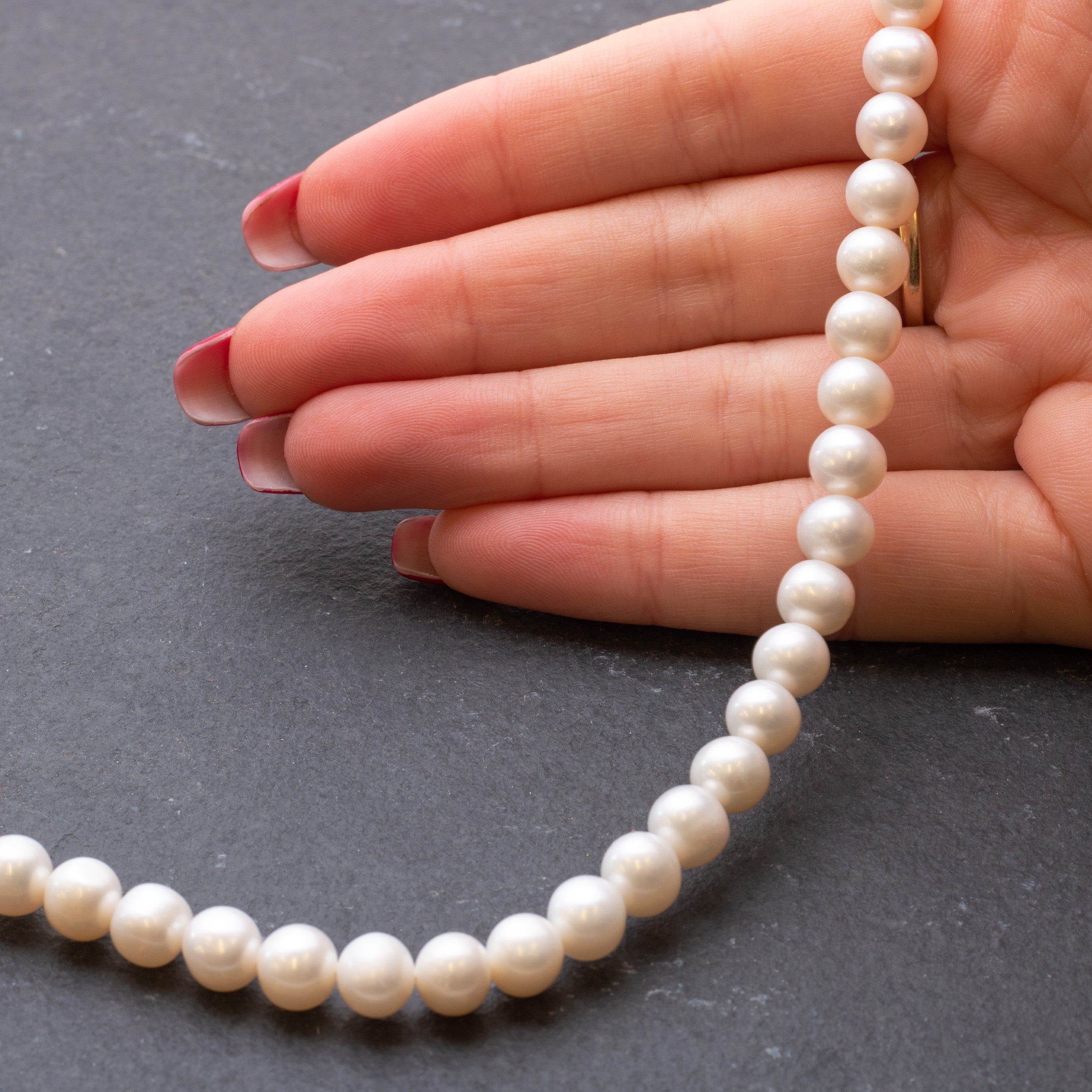 Cultured Freshwater White Potato Pearls