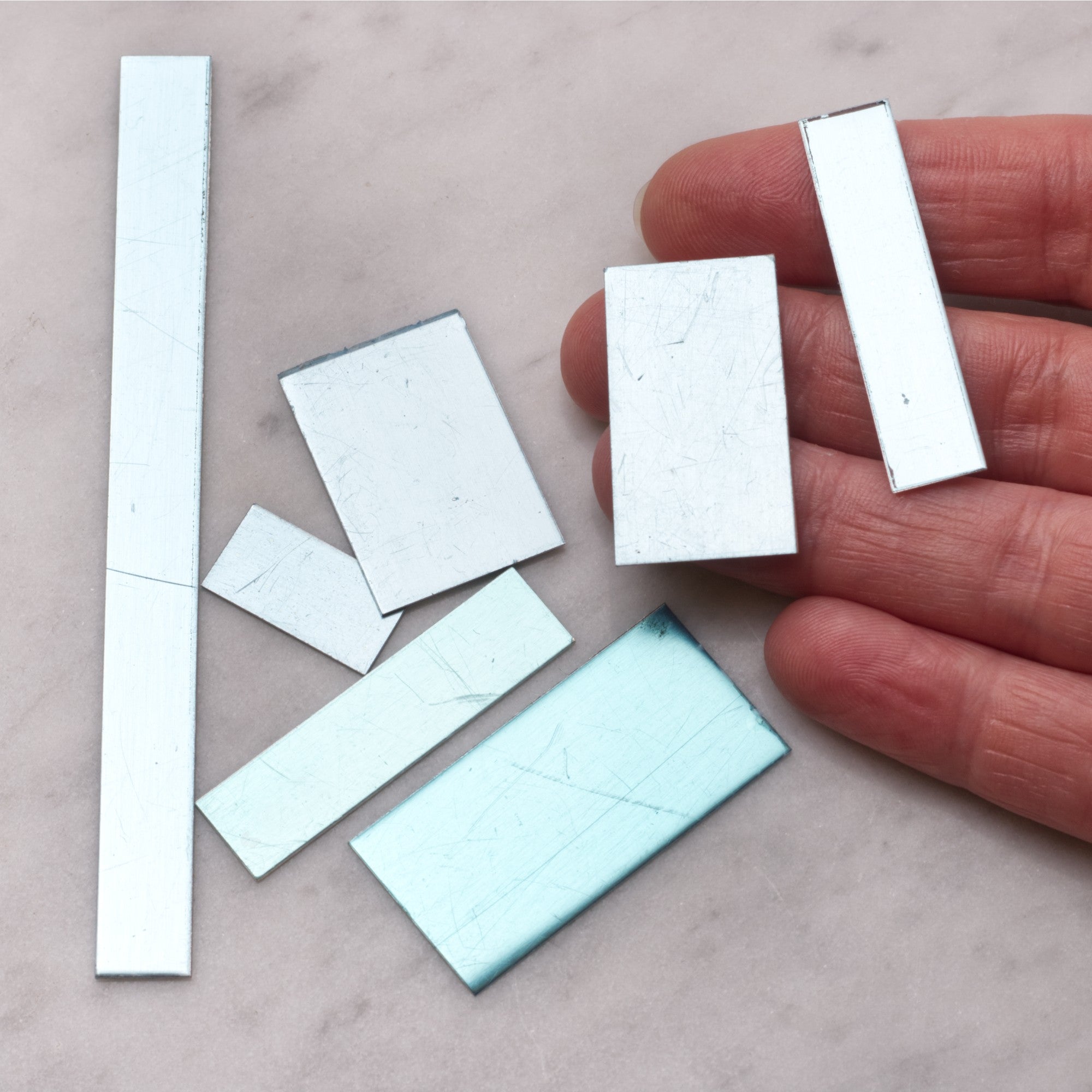 Assorted Mixed Gauge Recycled Sterling Silver Sheet Pack Approx 20g