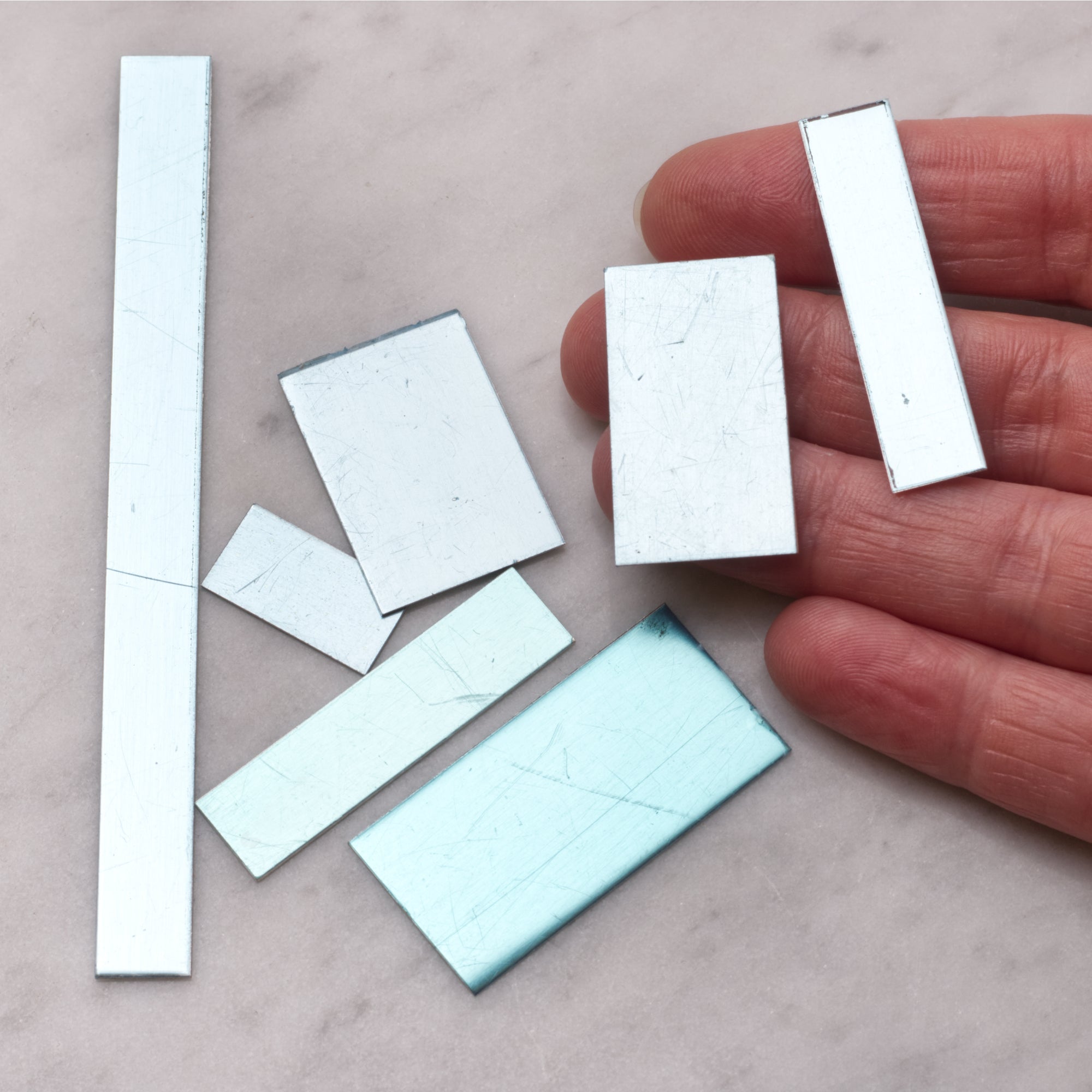 Assorted Mixed Gauge Recycled Sterling Silver Sheet Pack Approx 20g