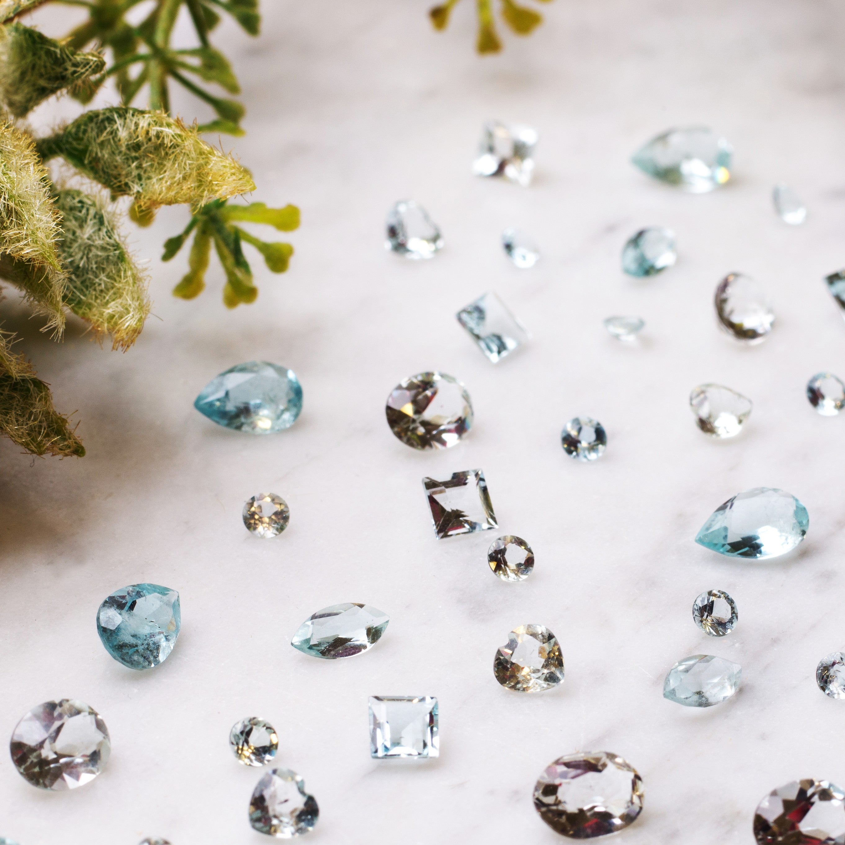 Aquamarine B Quality Faceted Stones