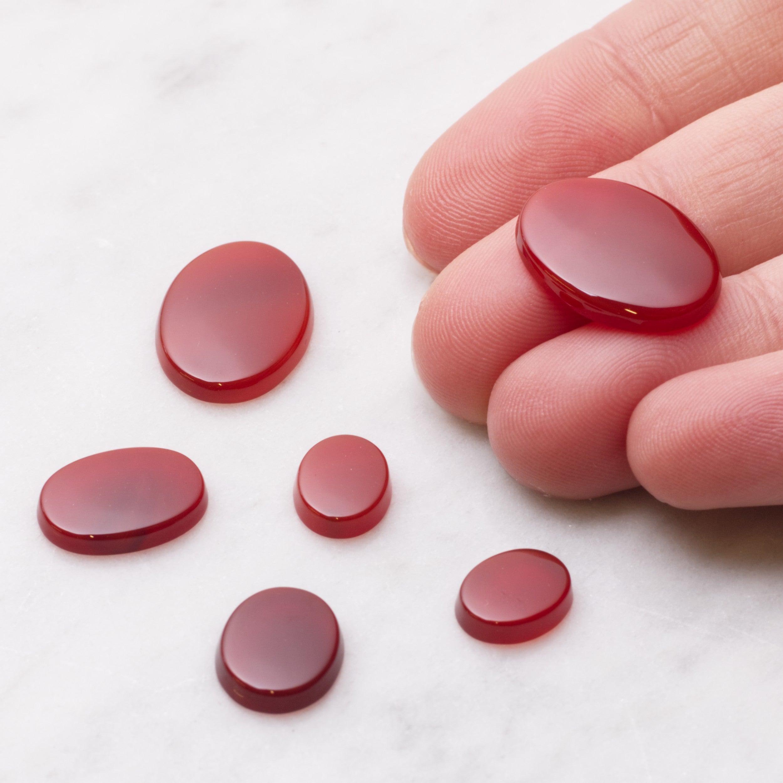 Carnelian Flat Plate Oval Cabochons