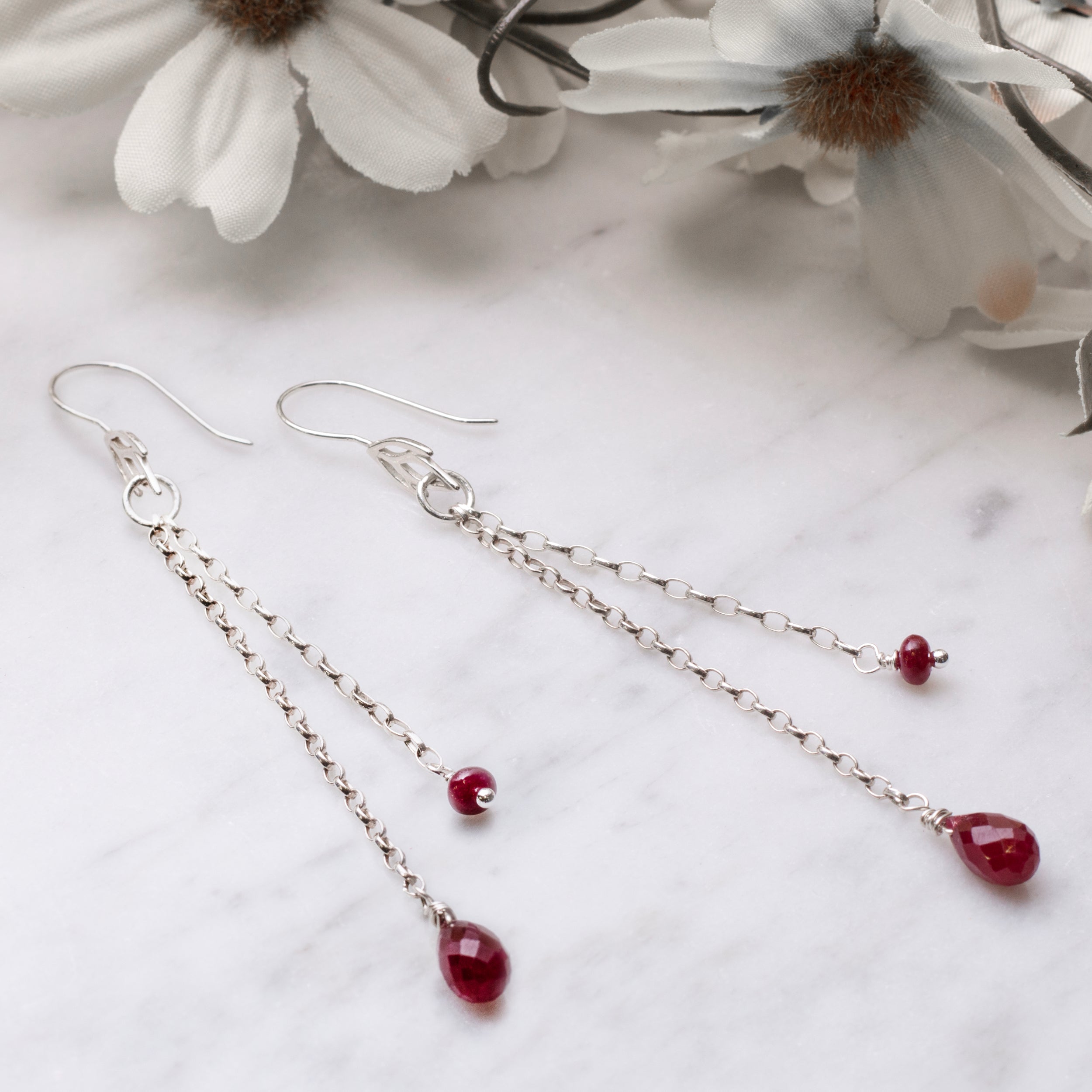 Ruby Rondelle Beads Approx 2.5mm