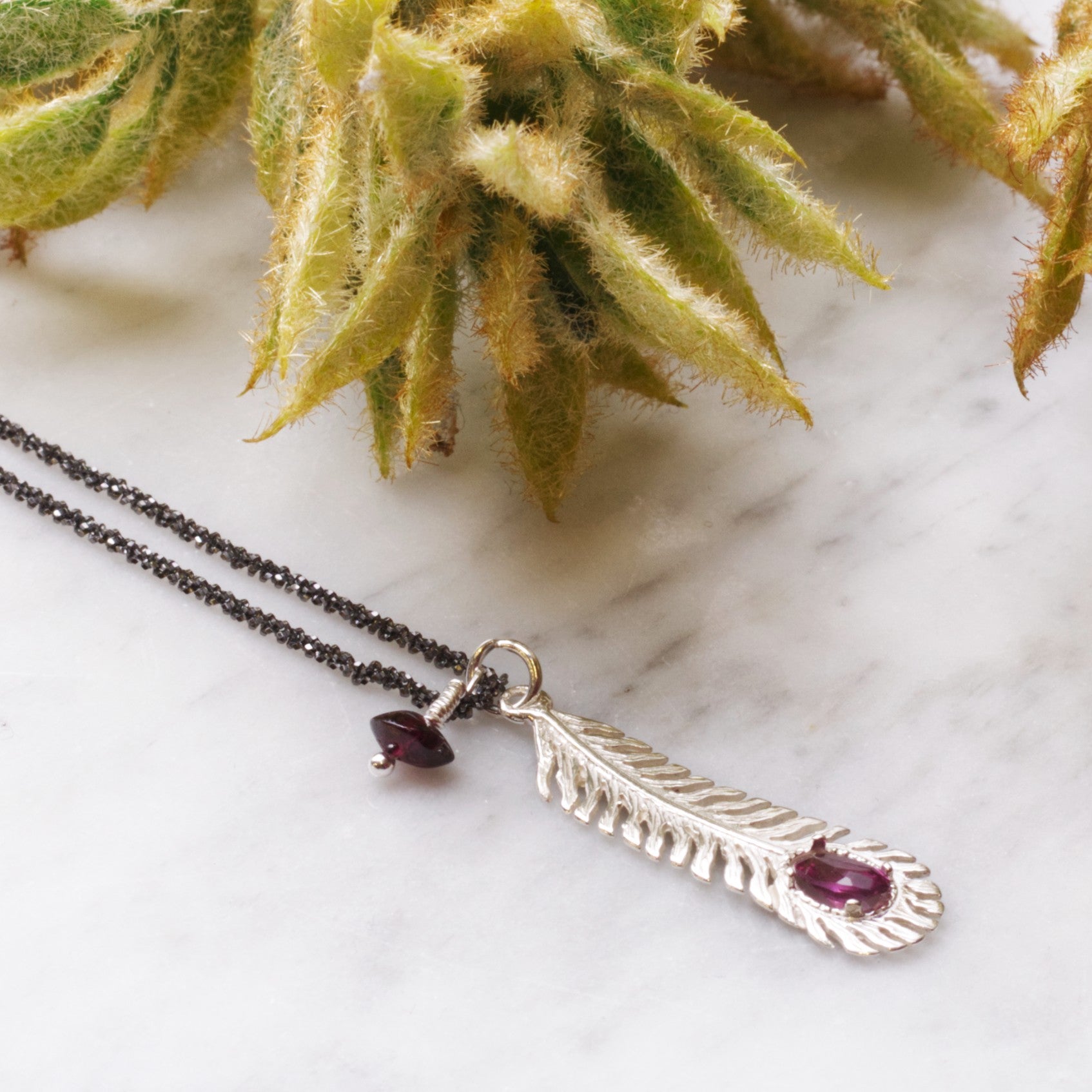 Sterling Silver Peacock Feather Charm Setting For 6x4mm Oval Stones