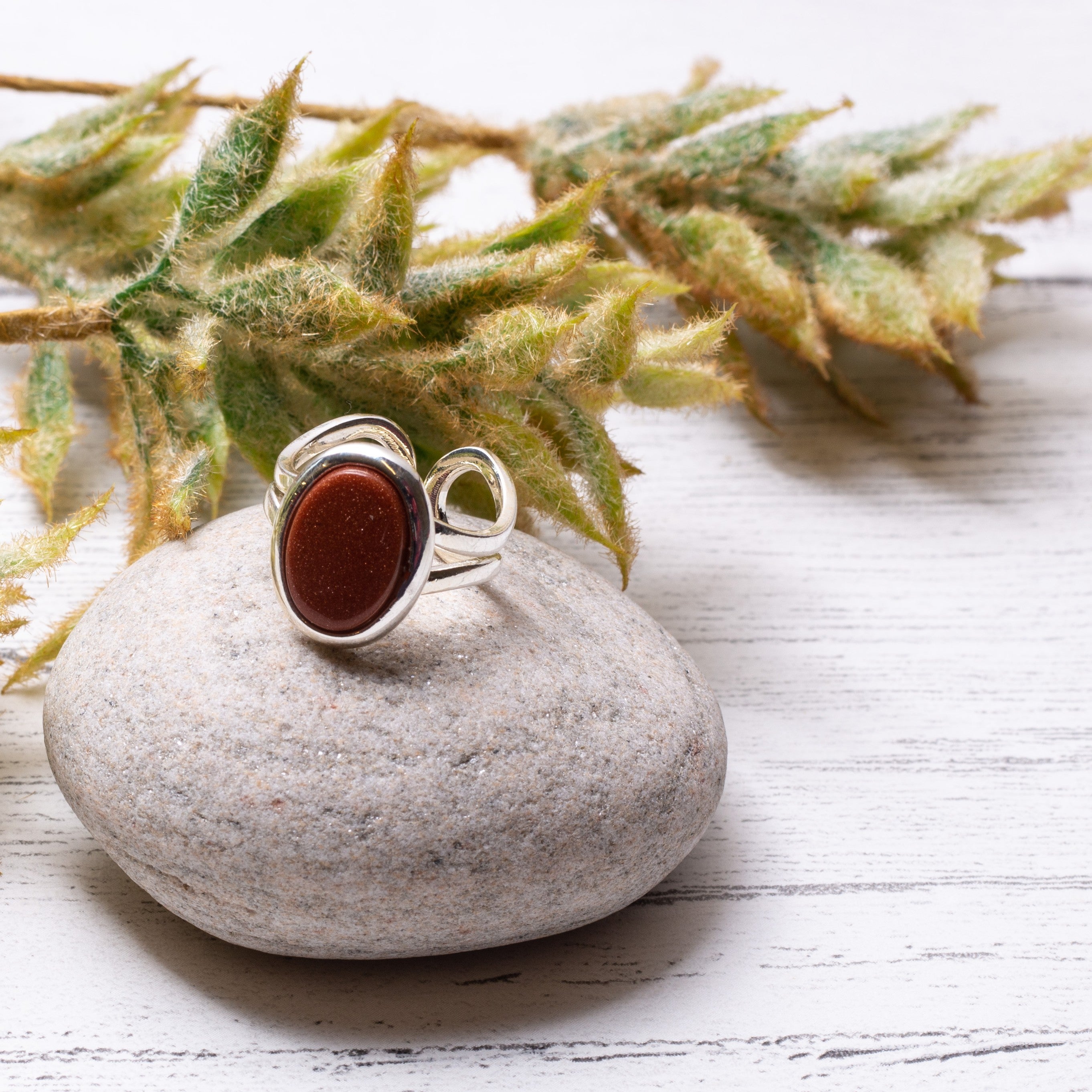 Goldstone Flat Plate Oval Cabochons Approx 18x13mm