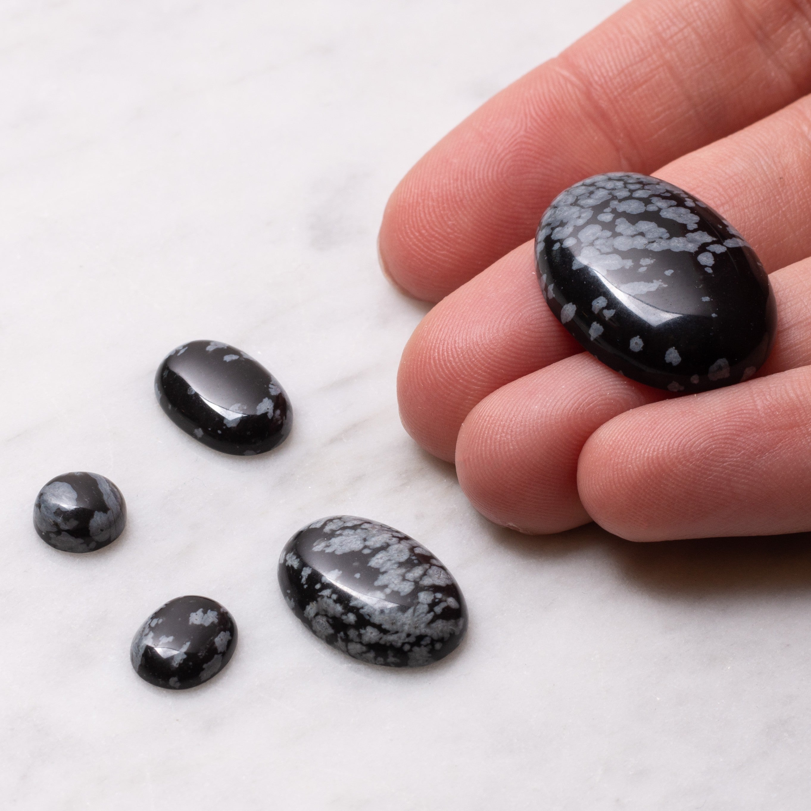 Snowflake Obsidian Cabochons