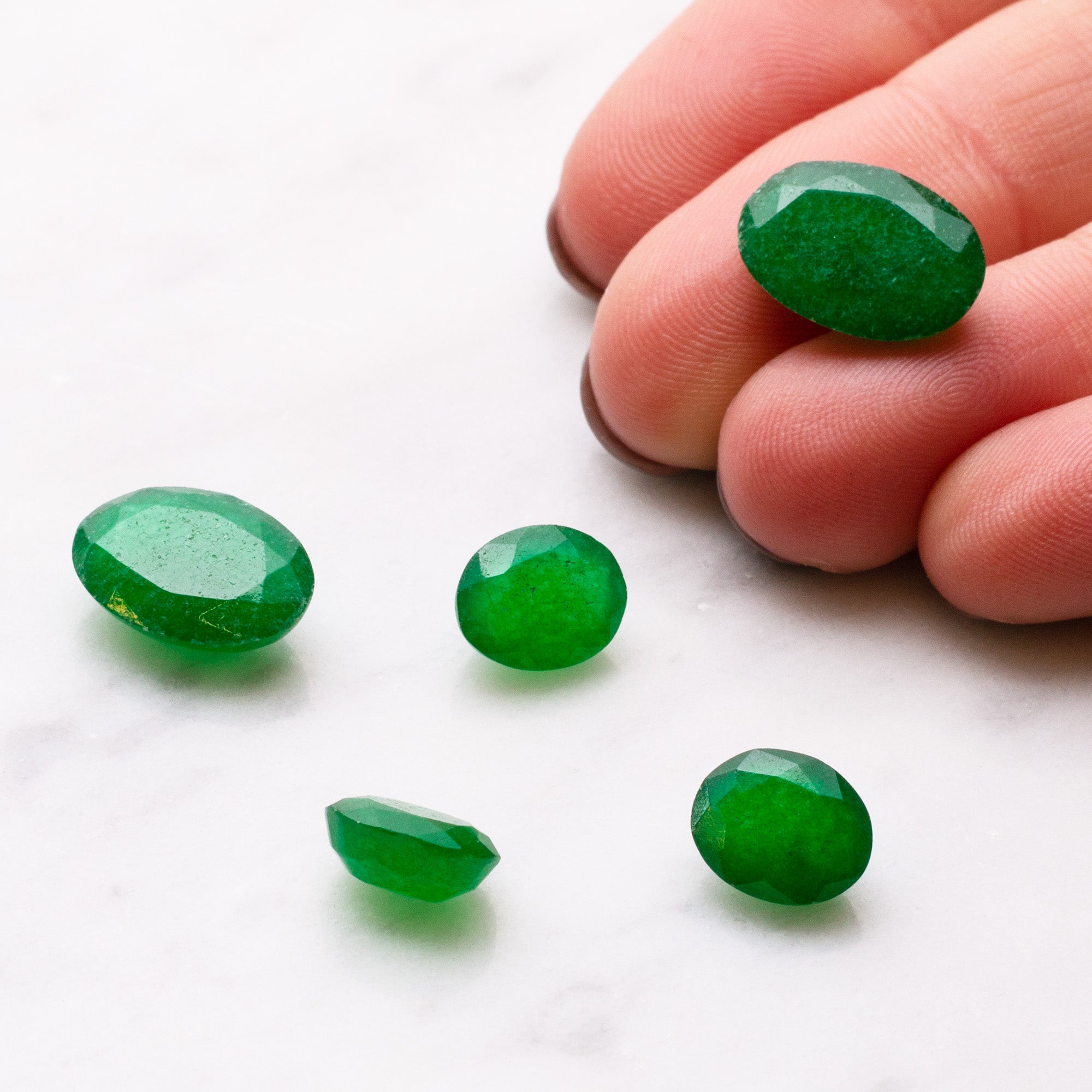 Green Aventurine Faceted Stones Approx 10x8mm