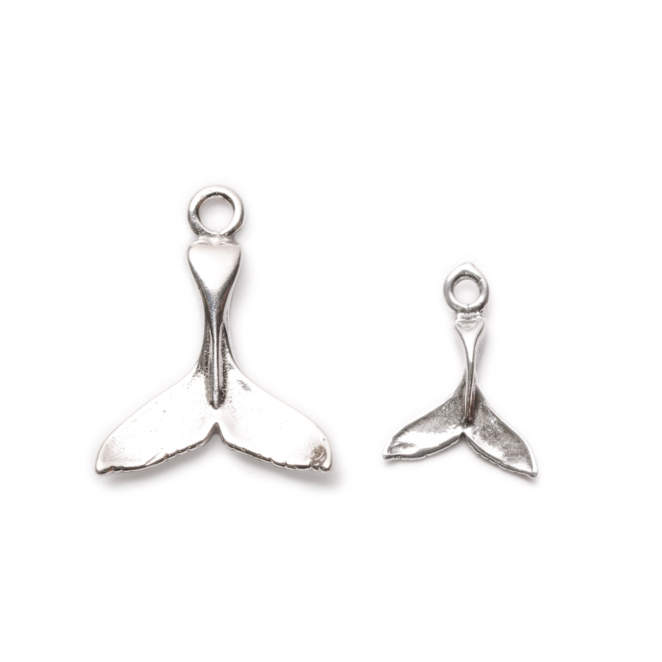 Sterling Silver Whale Tail Charm