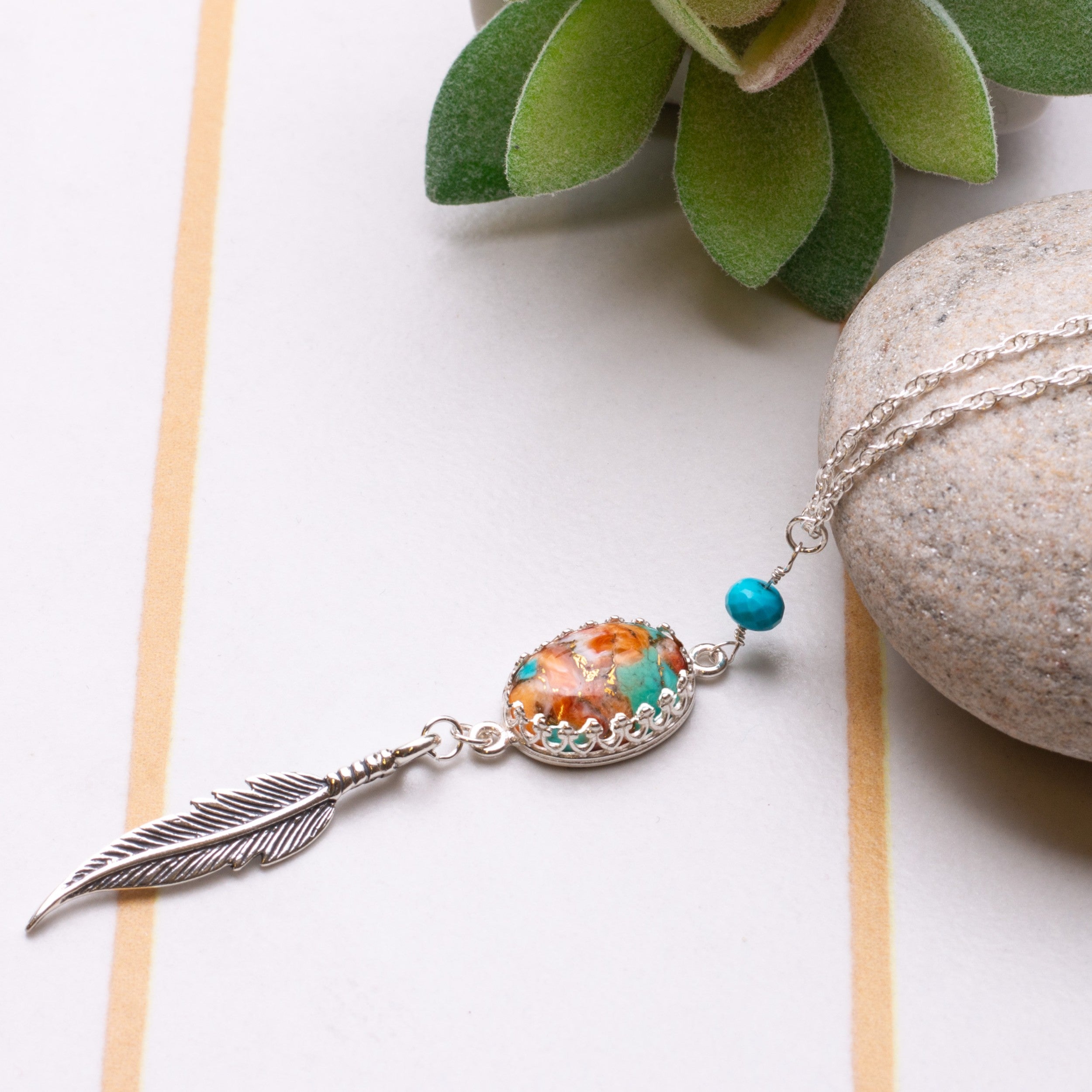 Sterling Silver Large Feather Charm