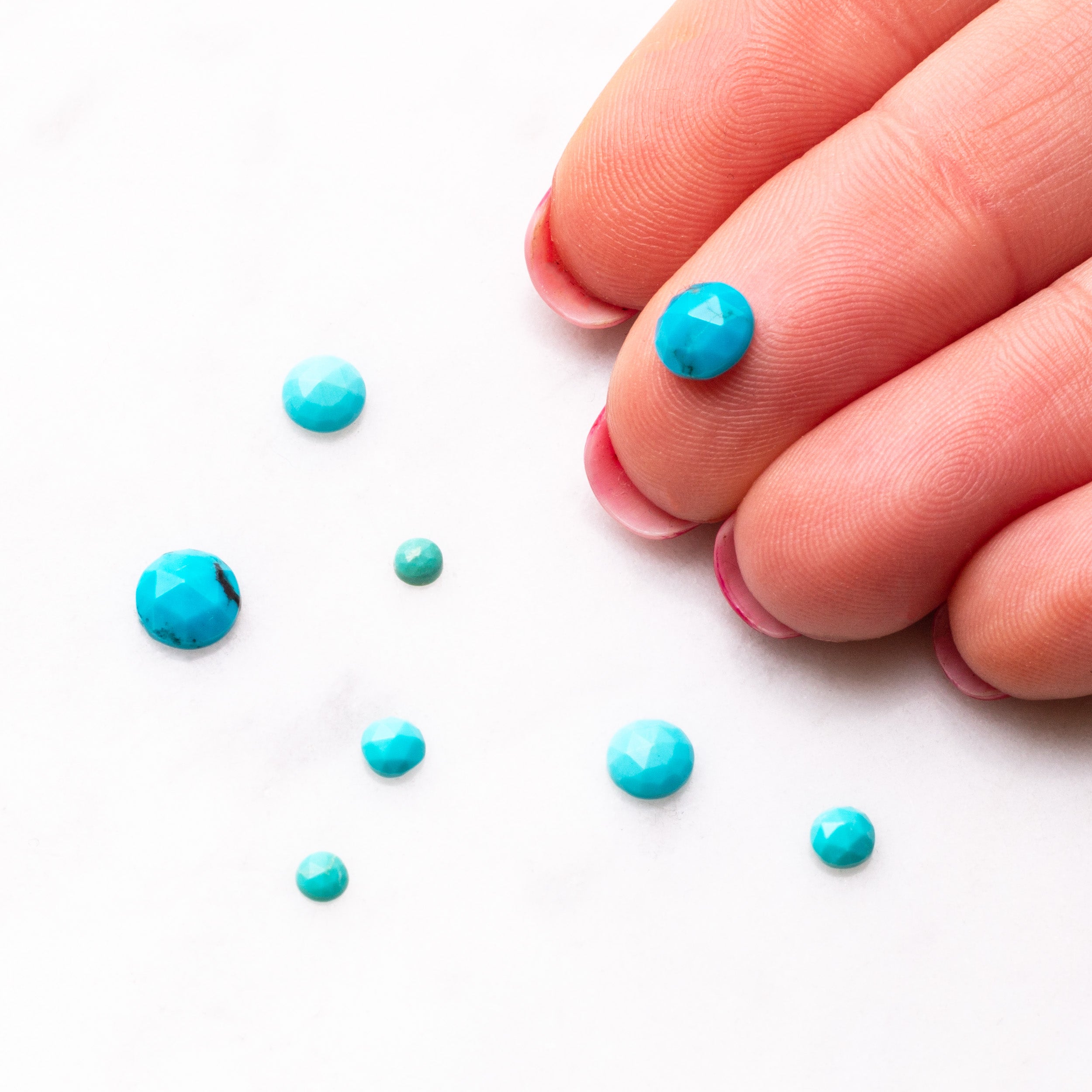 Turquoise Rose Cut Cabochons
