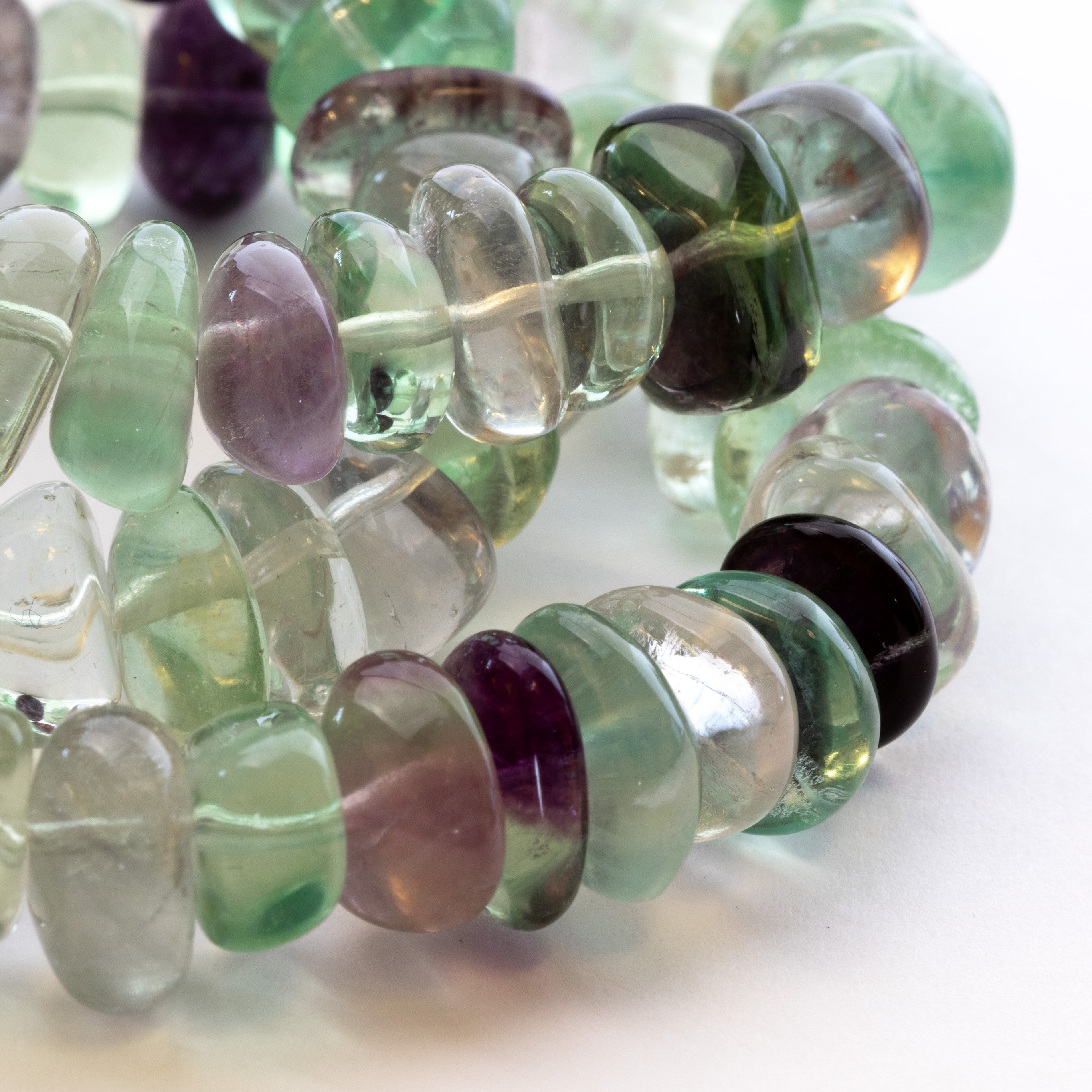 Rainbow Fluorite Nugget Beads Approx 9mm