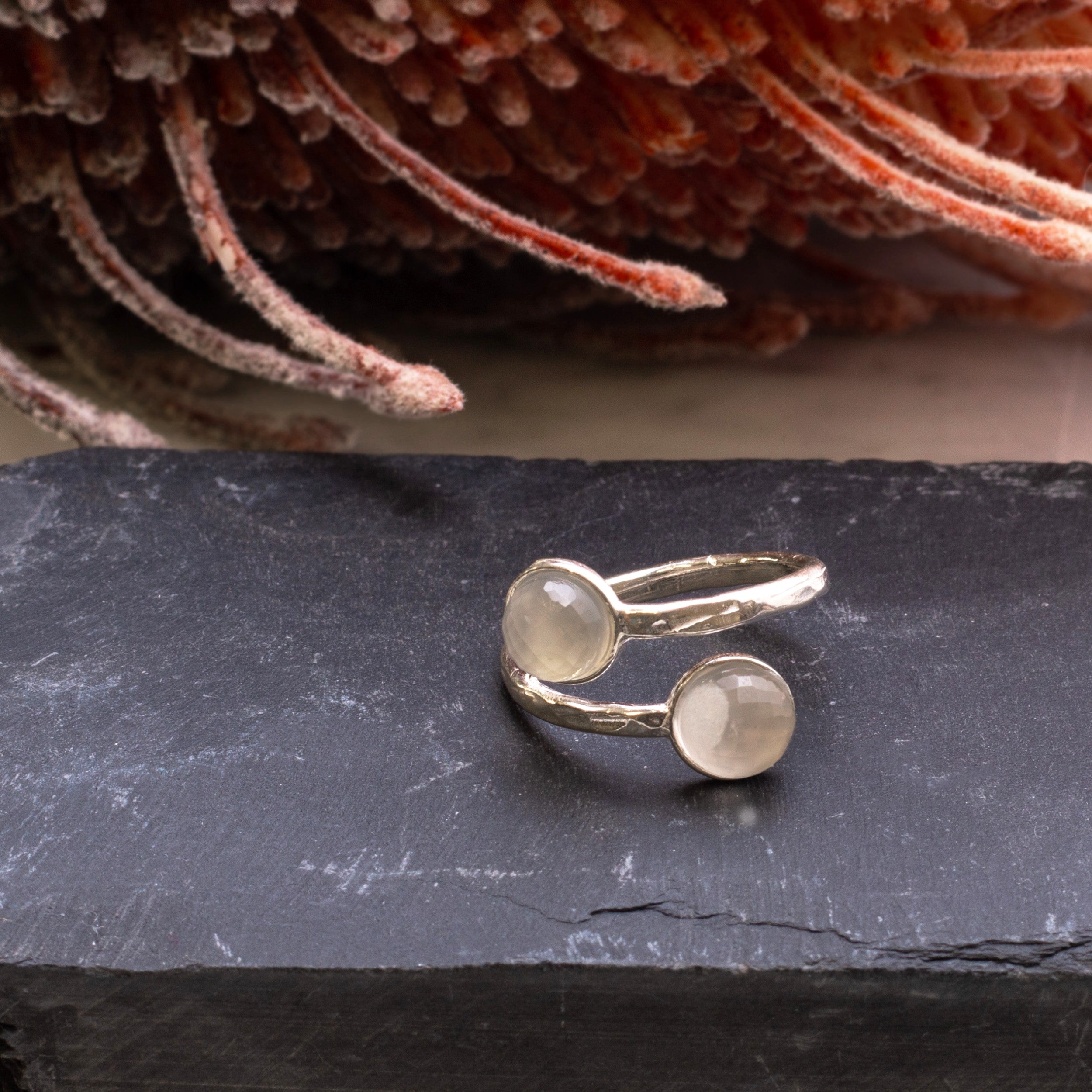 Sterling Silver Adjustable Ring For 6mm Round Cabochons