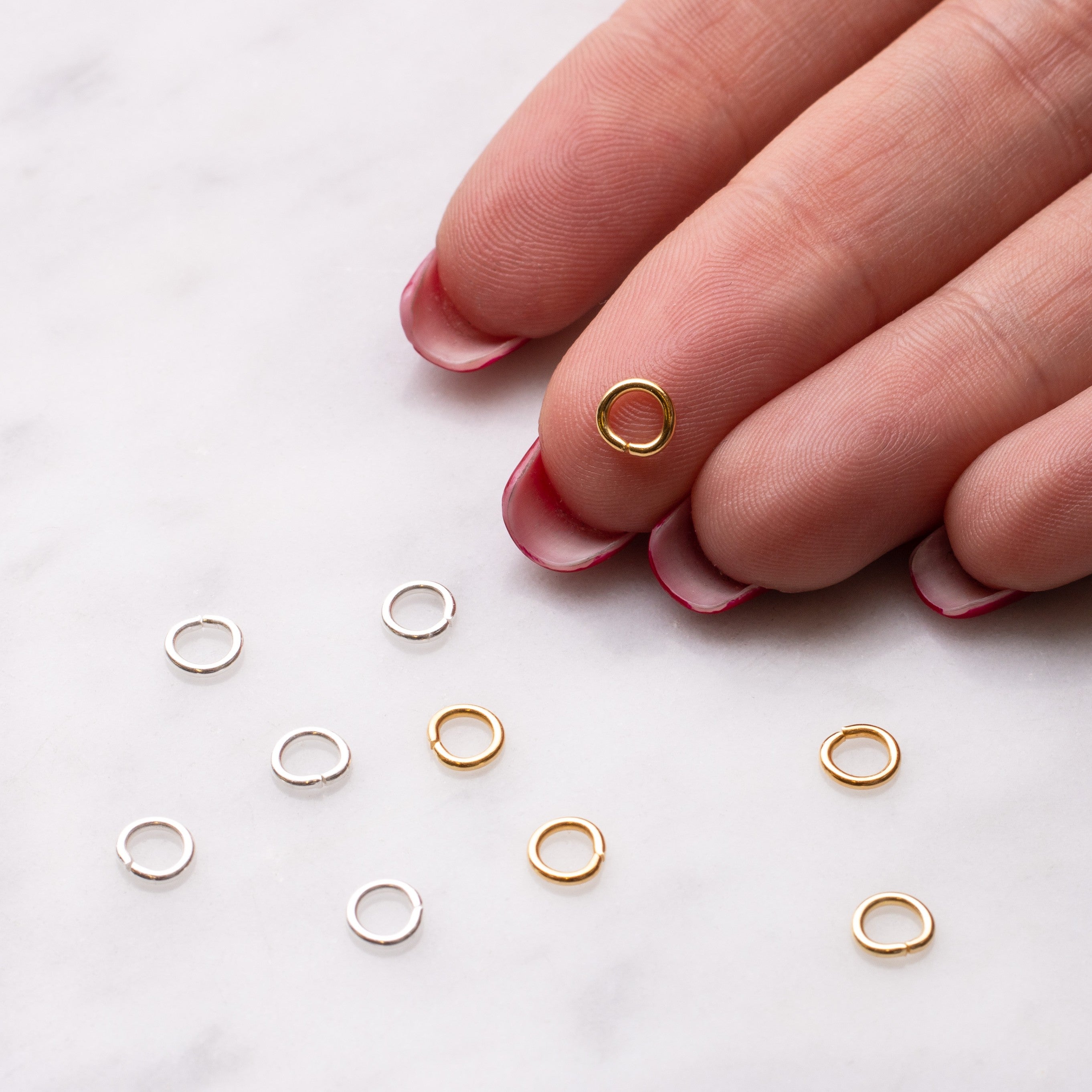 Plated 5mm Round Jump Rings pk50