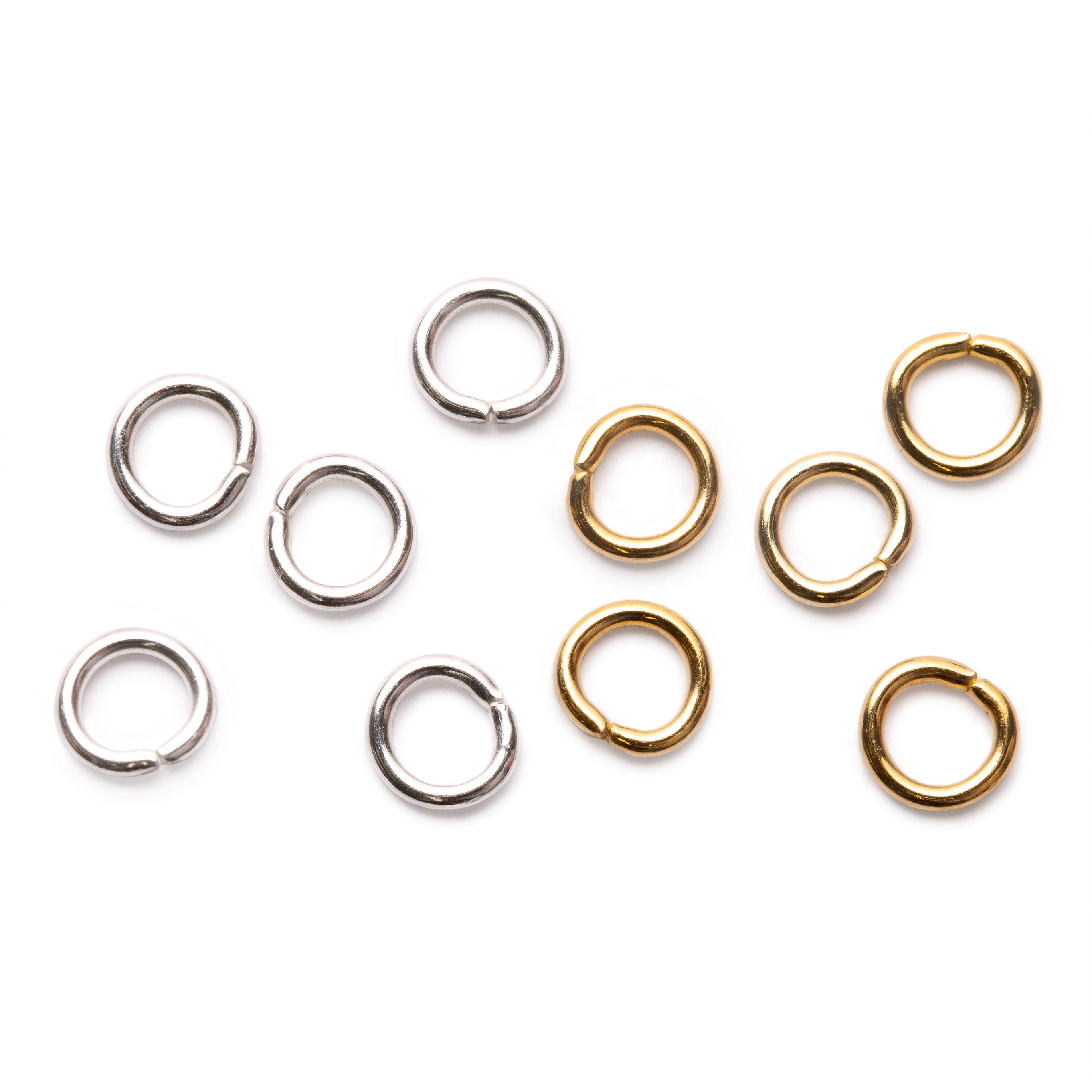 Plated 5mm Round Jump Rings pk50