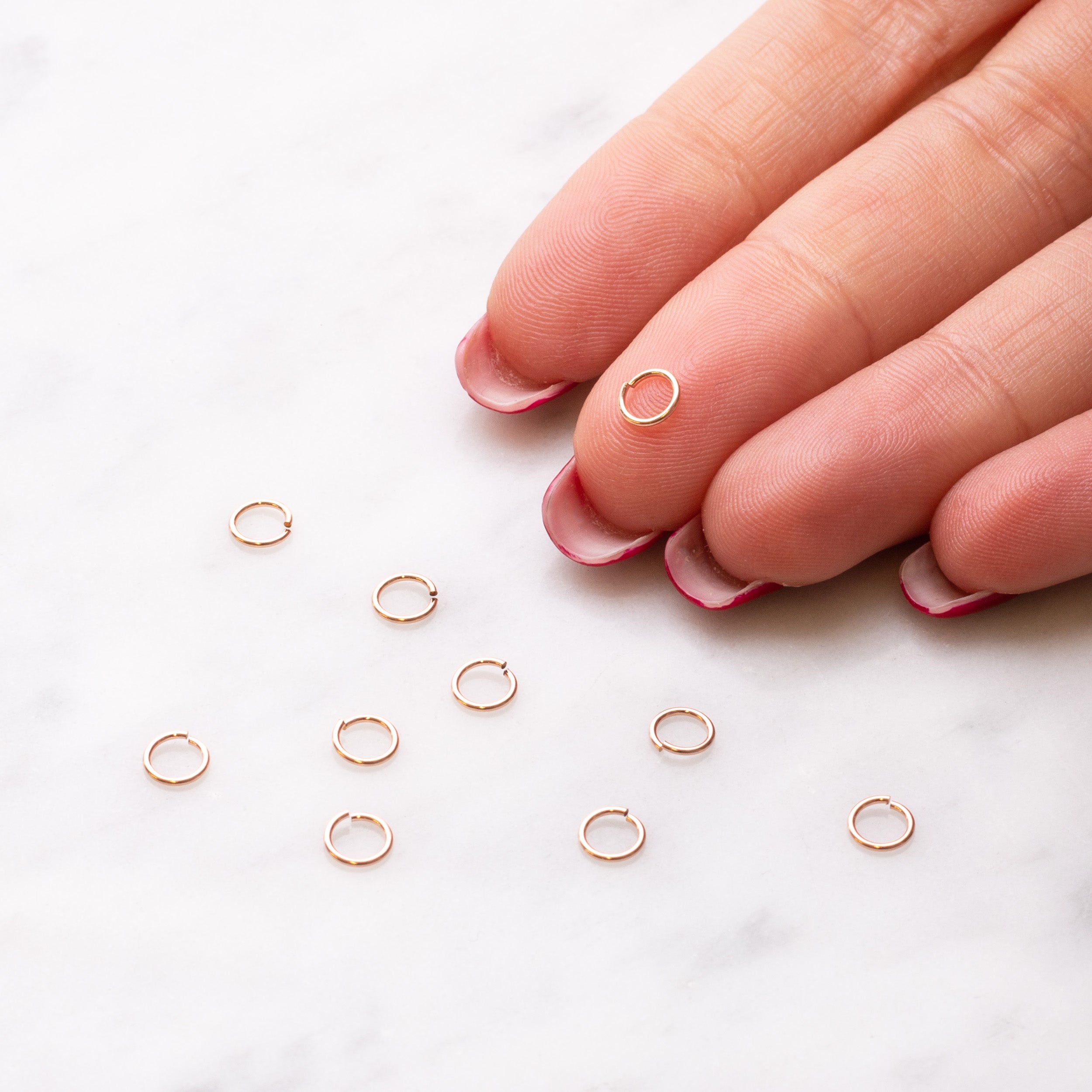 Rose Gold Filled 5mm Round Jump Rings