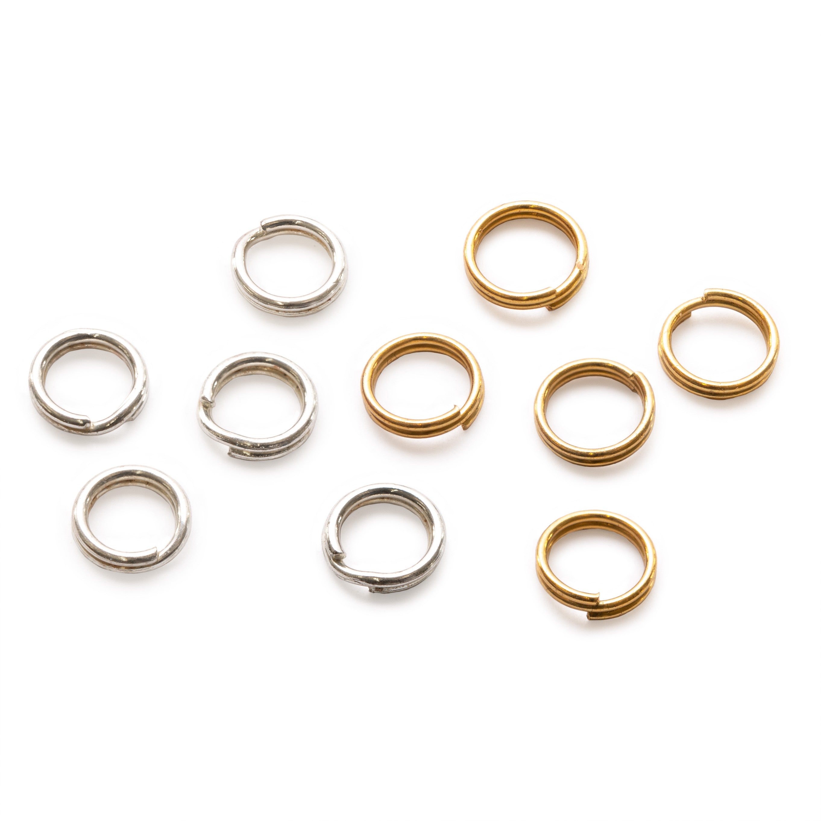 Plated 6mm Split Rings pk10