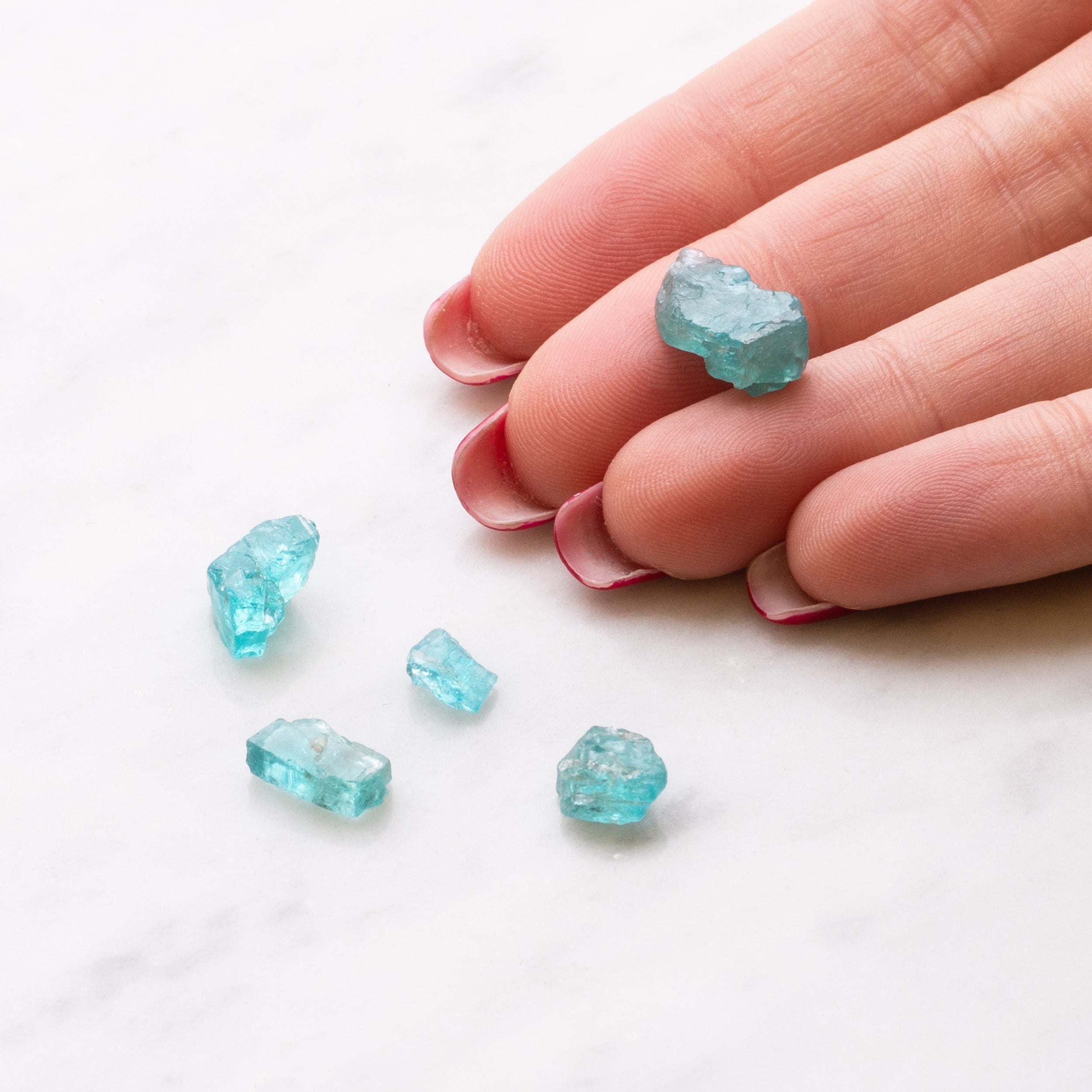 Rough Apatite Natural Crystals Undrilled