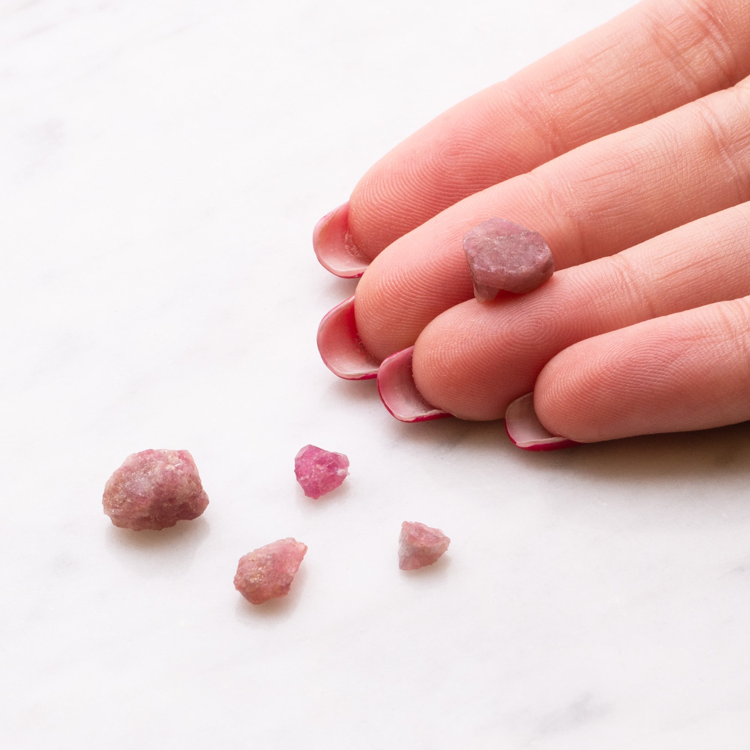 Pink Tourmaline Rough Natural Crystals Undrilled
