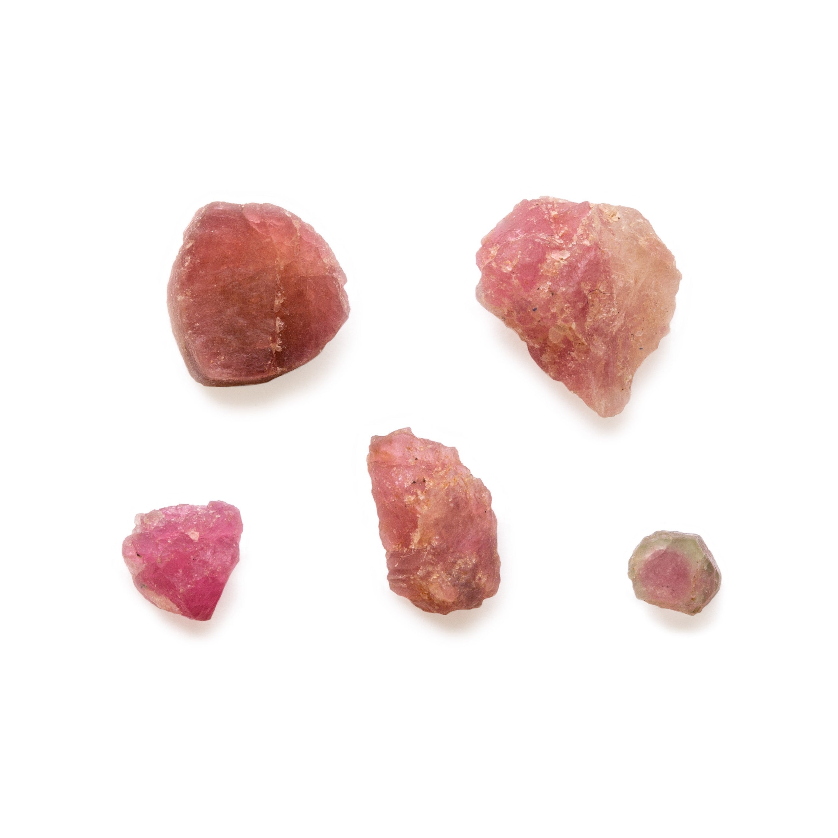 Pink Tourmaline Rough Natural Crystals Undrilled