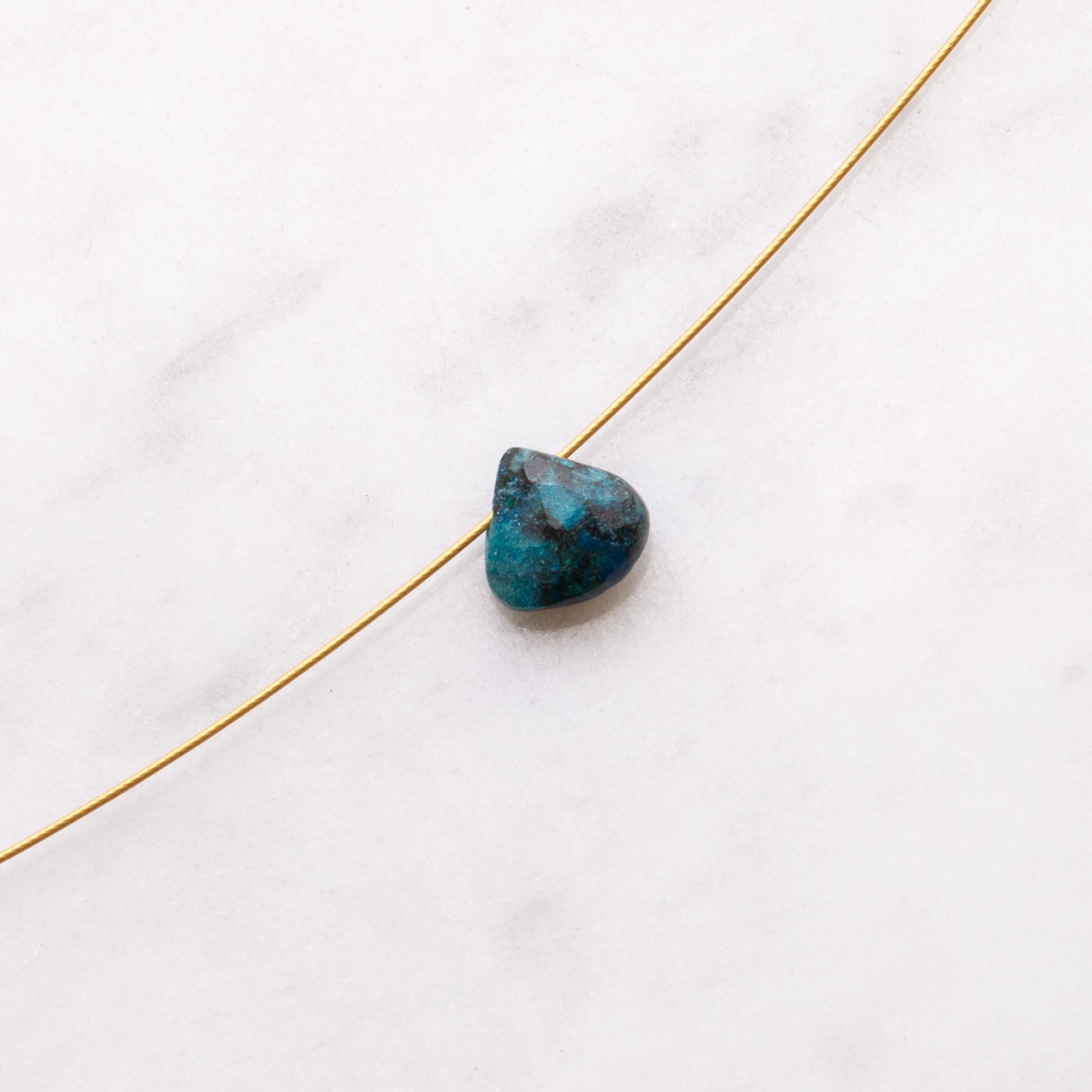 Chrysocolla Faceted Heart Briolette Beads Approx 6mm pk10 Beads