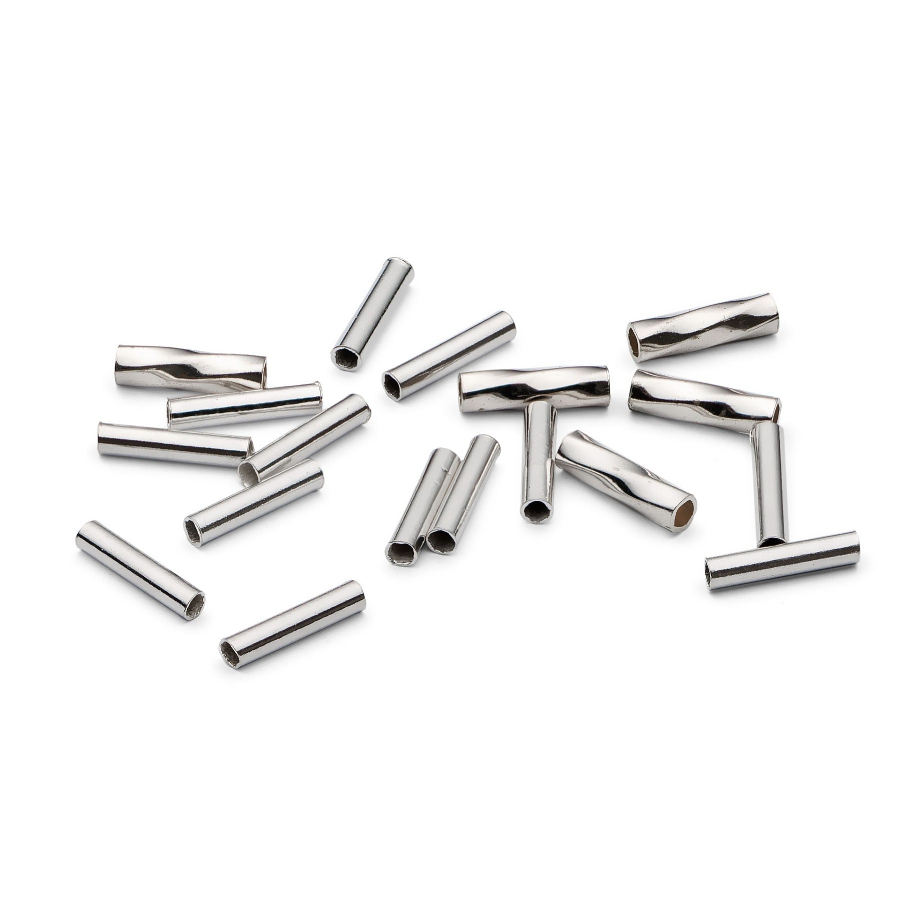 Sterling Silver Liquid Beads 1x4mm pk10