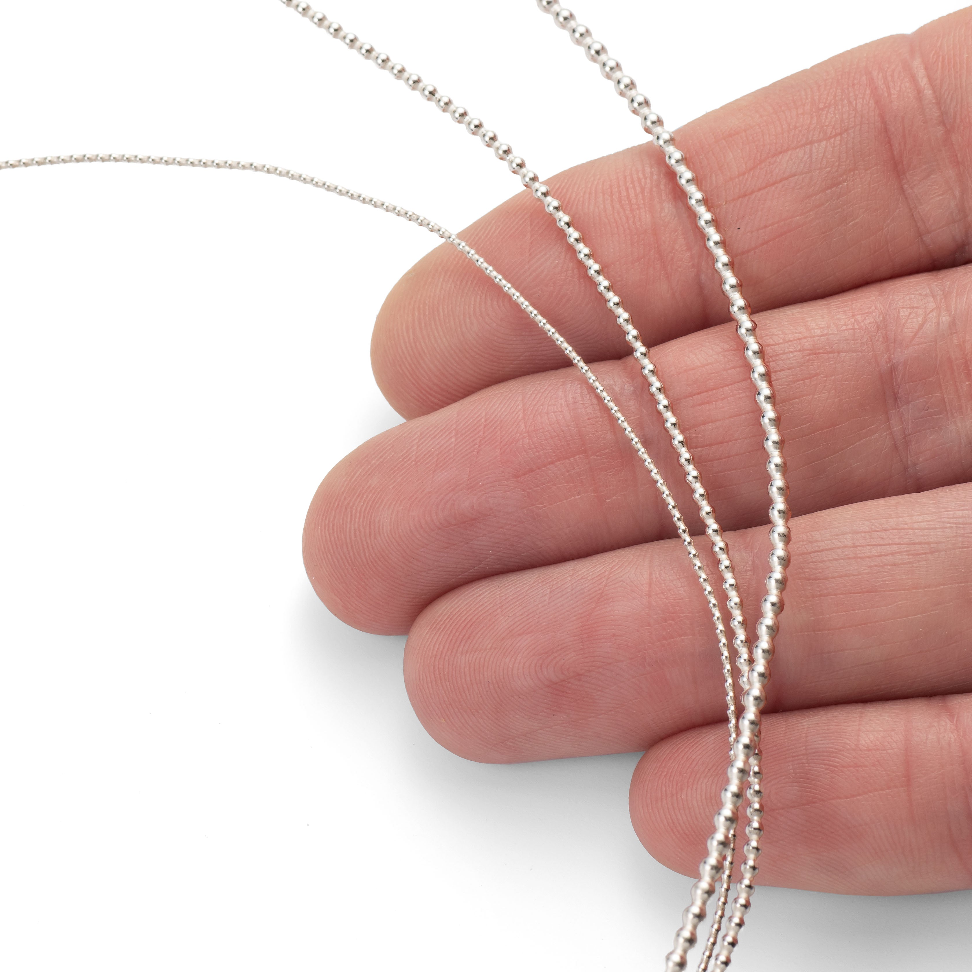 Sterling Silver Beaded Wire