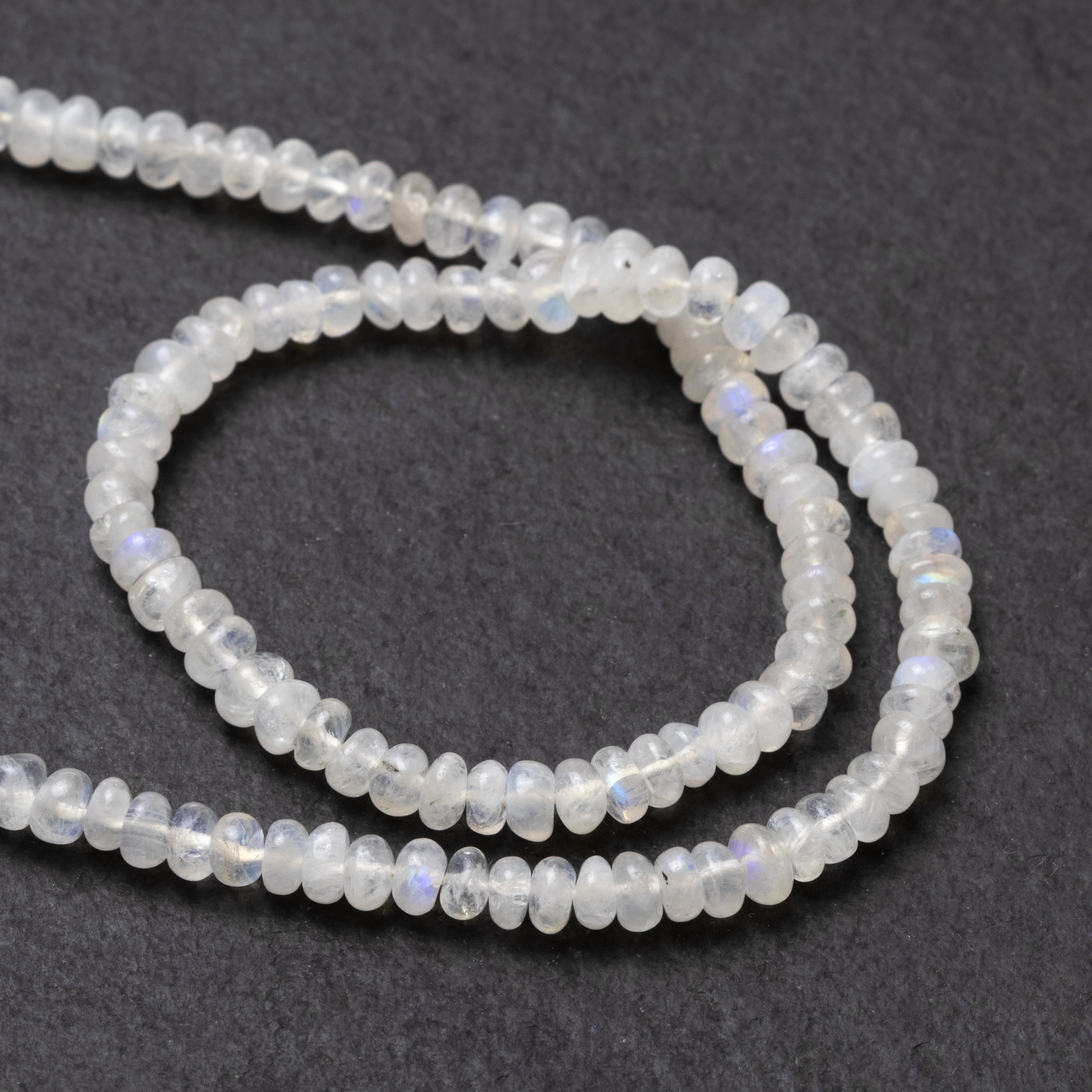 Rainbow Moonstone Rondelle Beads Approx 4mm