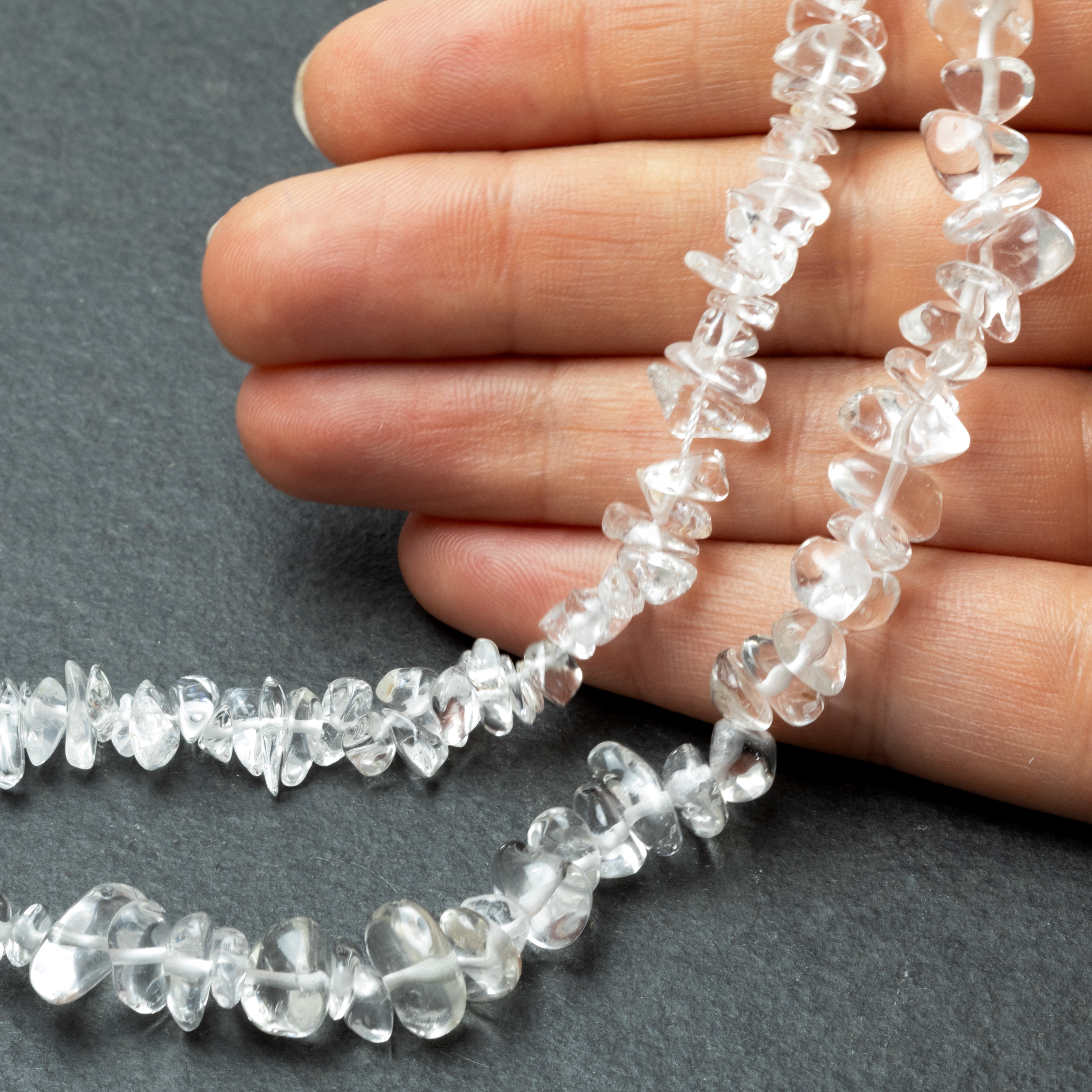 Crystal Quartz Chip Beads