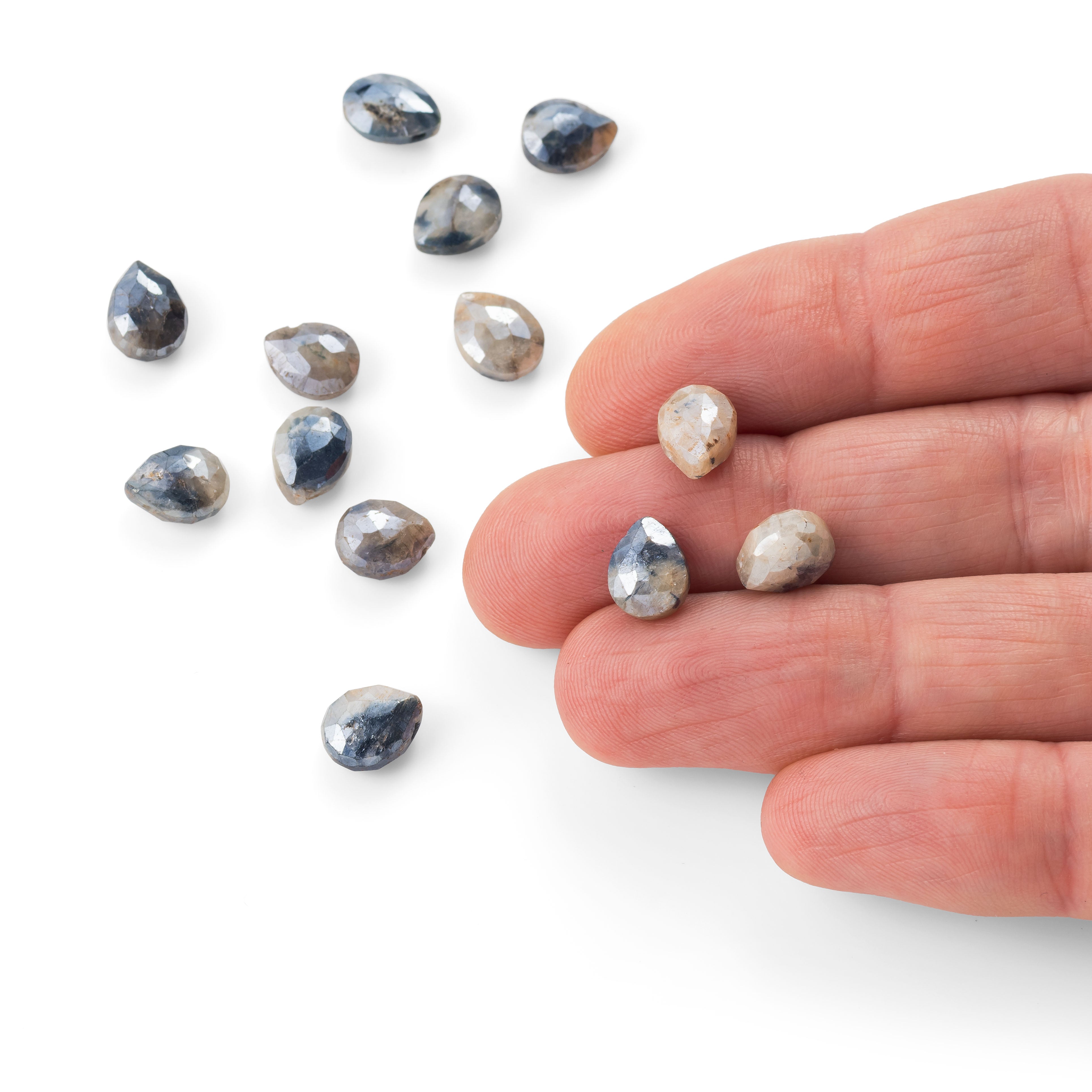Mystic Coated Quartz Faceted Teardrop Briolette Beads Approx 9mm