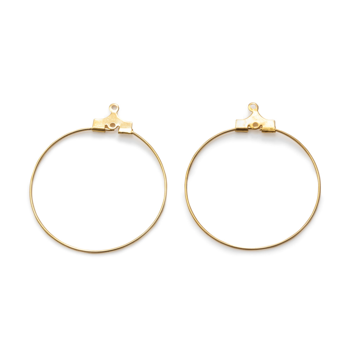 Gold Plated Beading Hoop 30mm Pair
