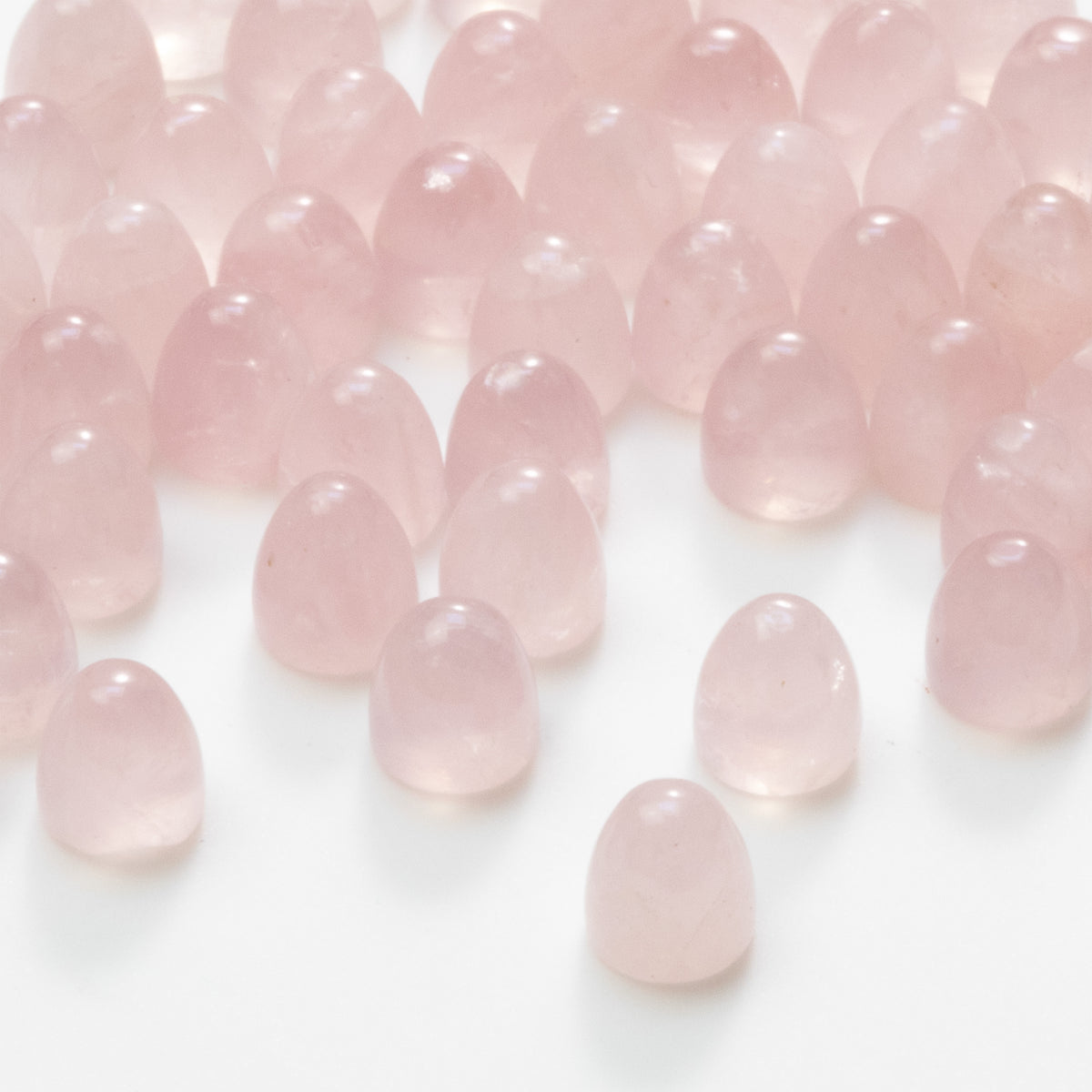 Rose Quartz Bullet Shaped Cabochons Approx 5mm