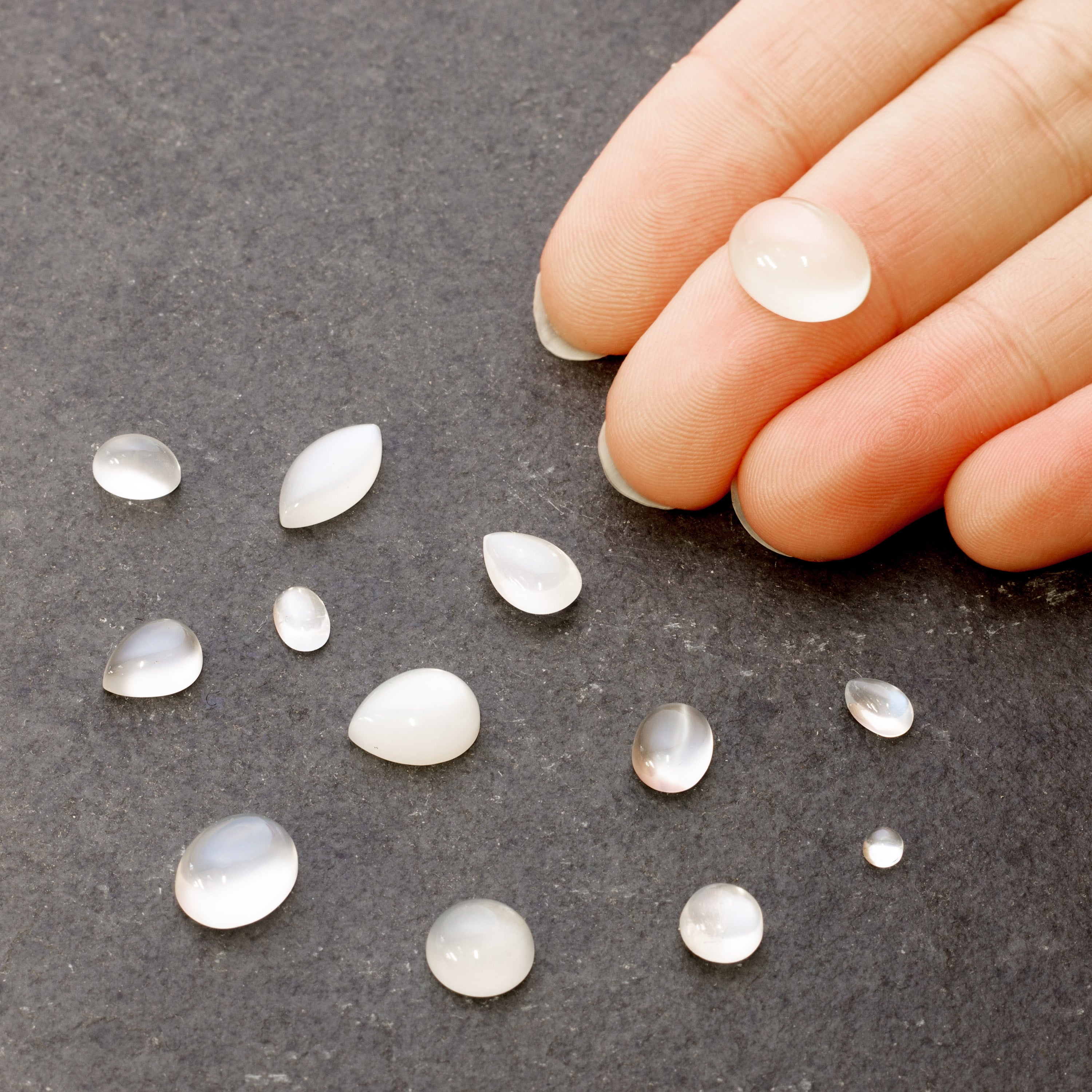 White Moonstone Cabochons