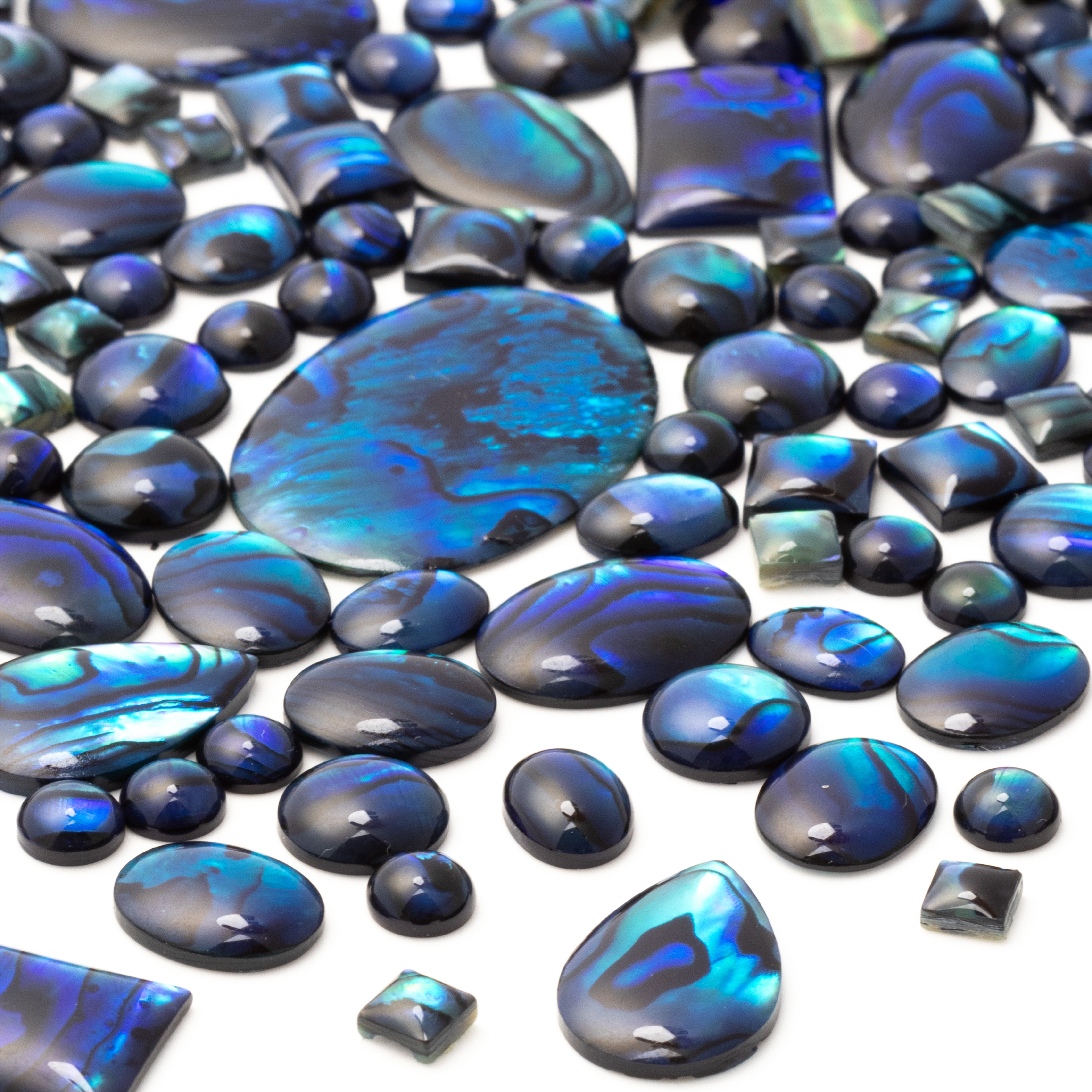 Blue Paua Shell Cabochons