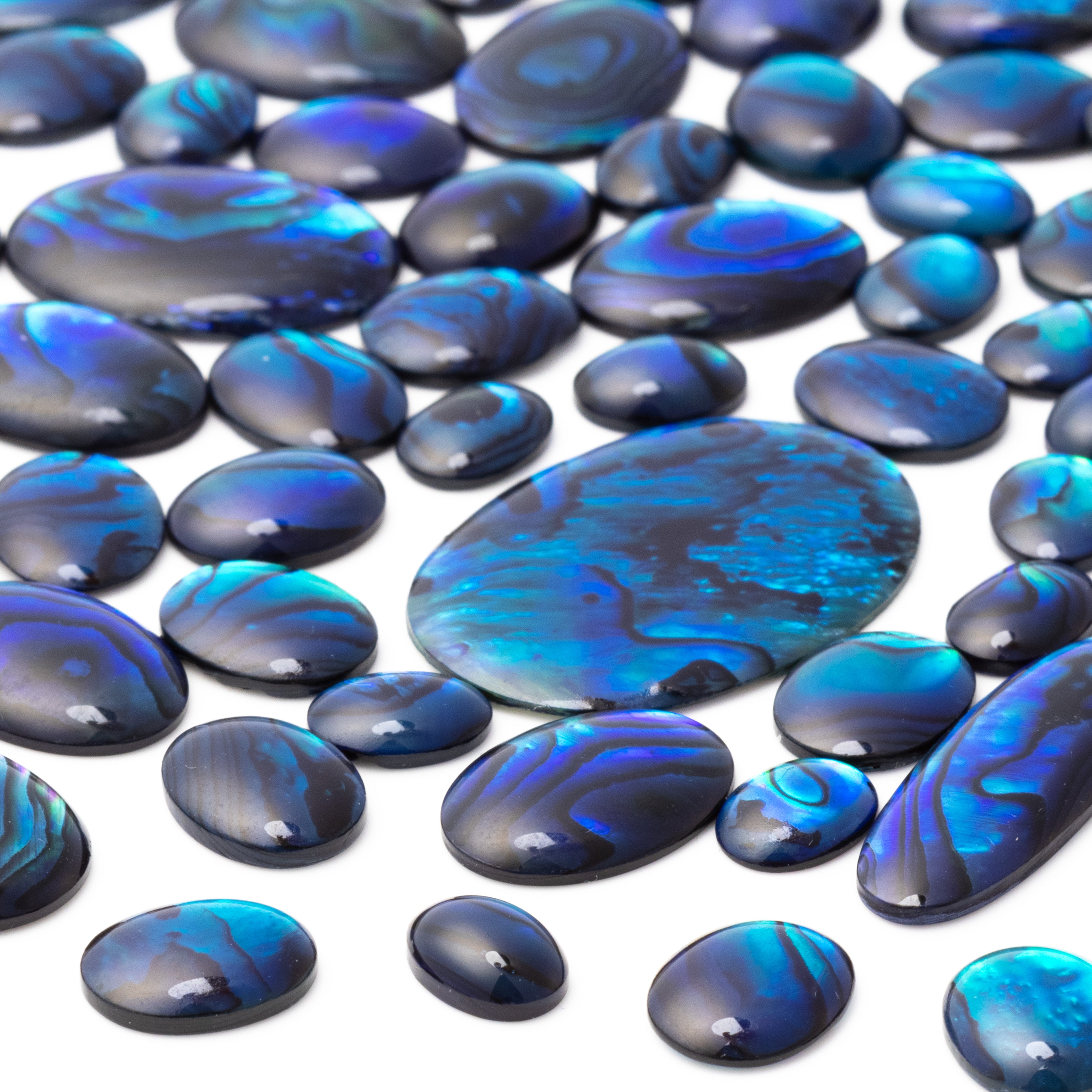 Blue Paua Shell Cabochons